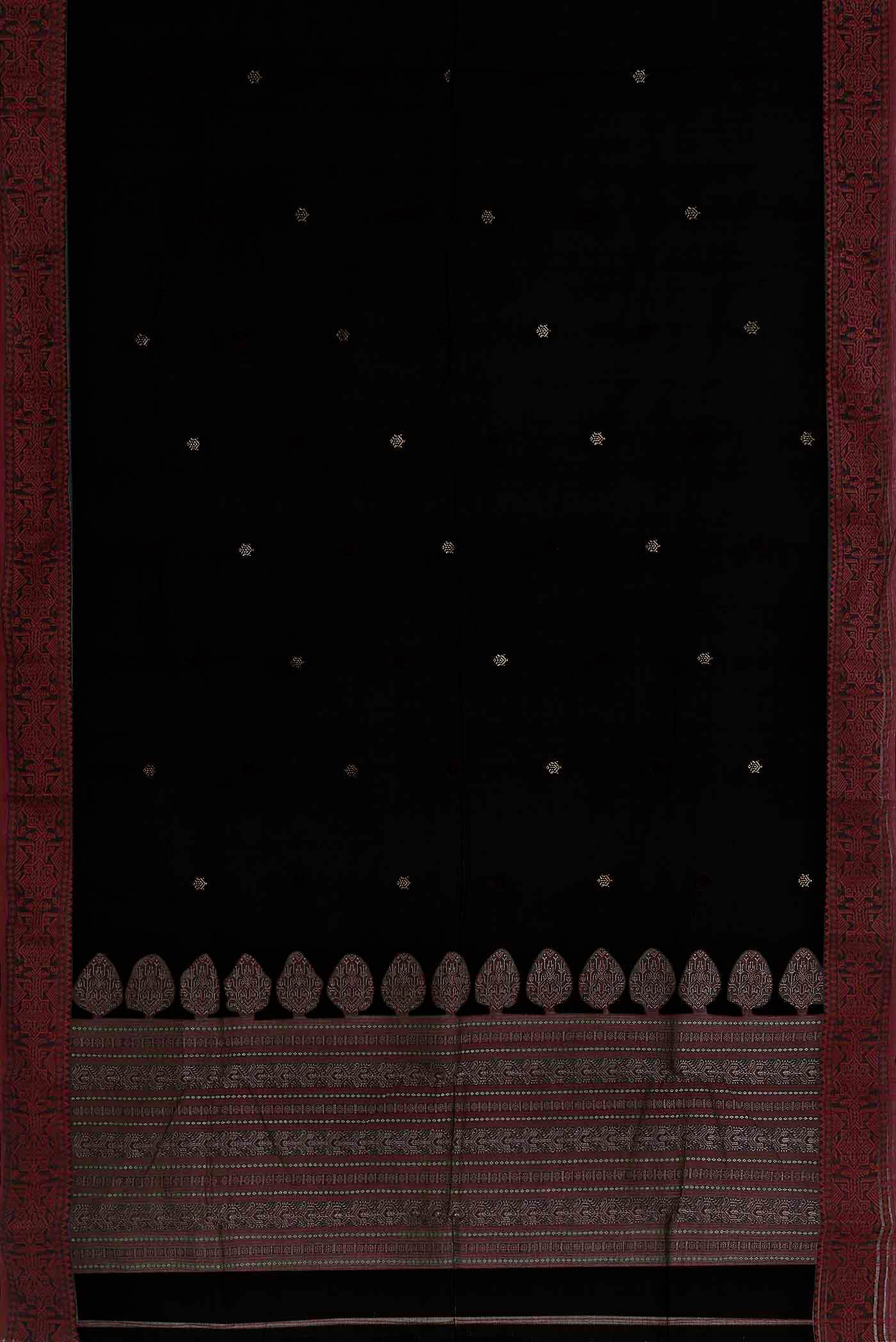 Black Bengal Cotton Saree