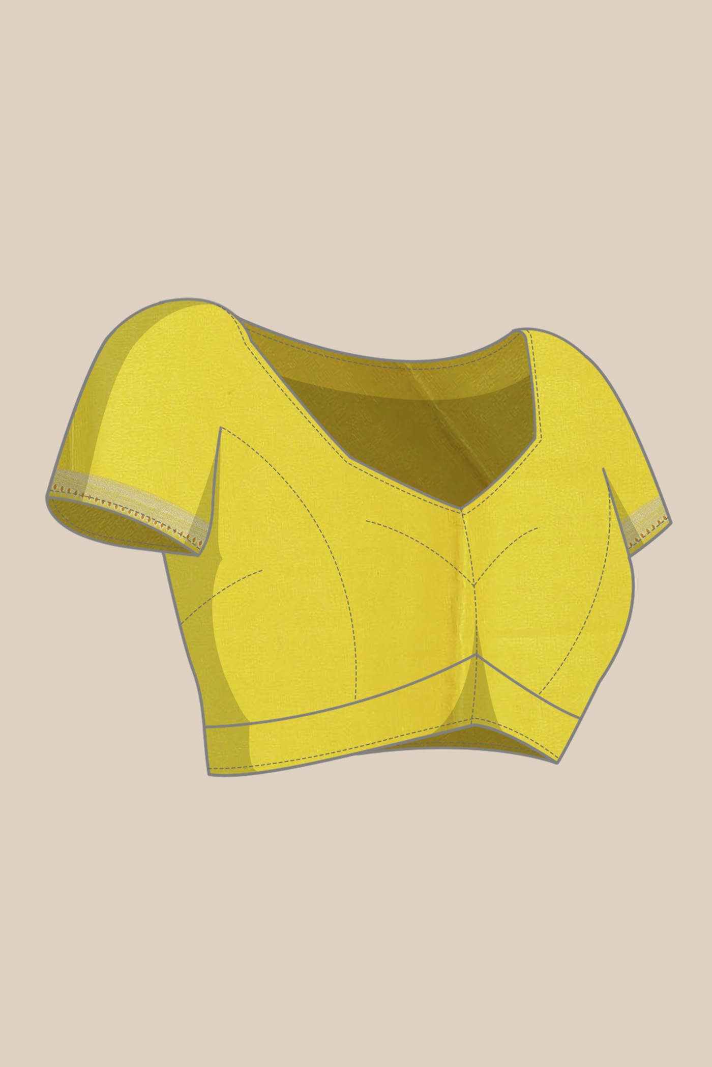 Yellow Mysore Crepe Saree