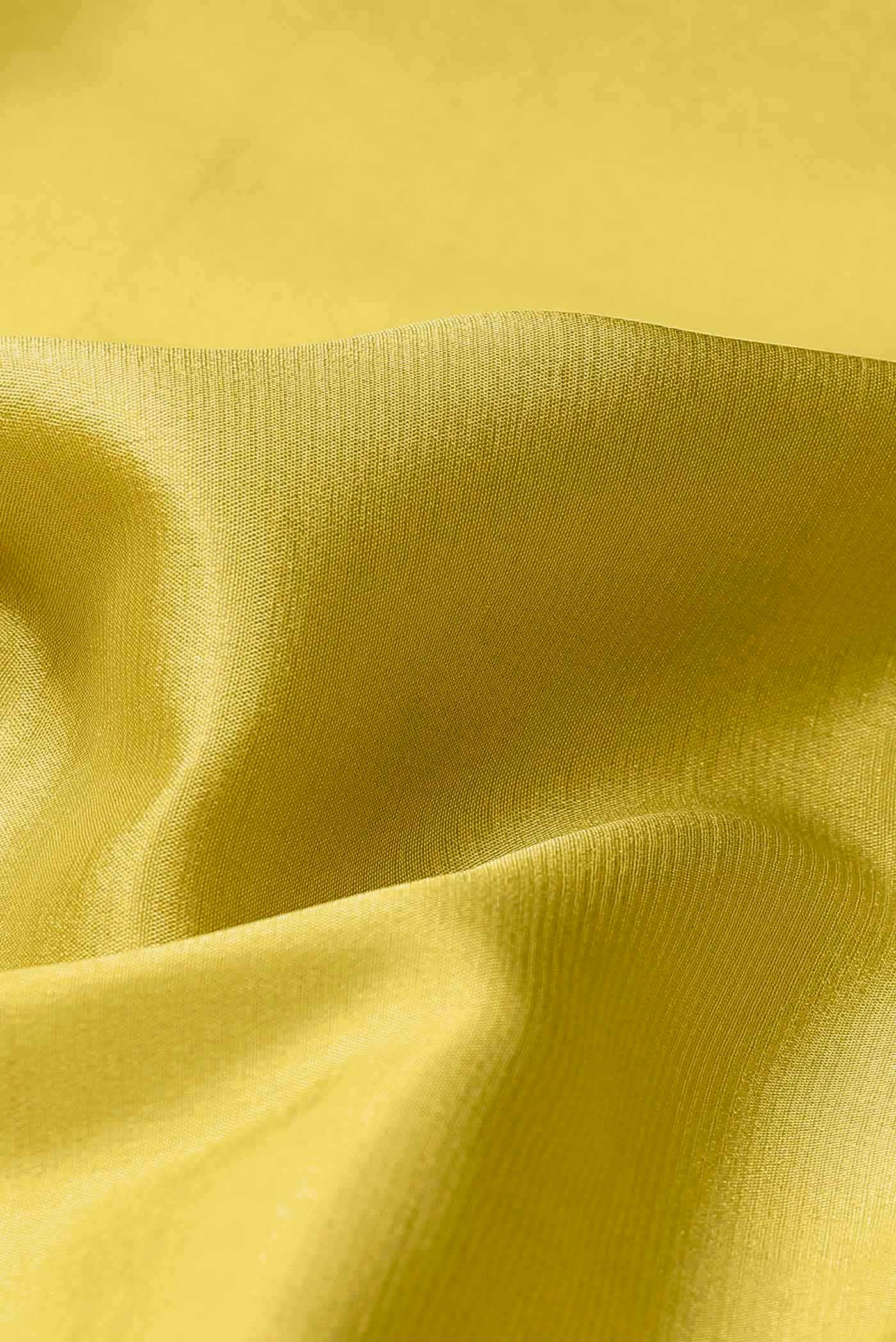 Yellow Mysore Crepe Saree