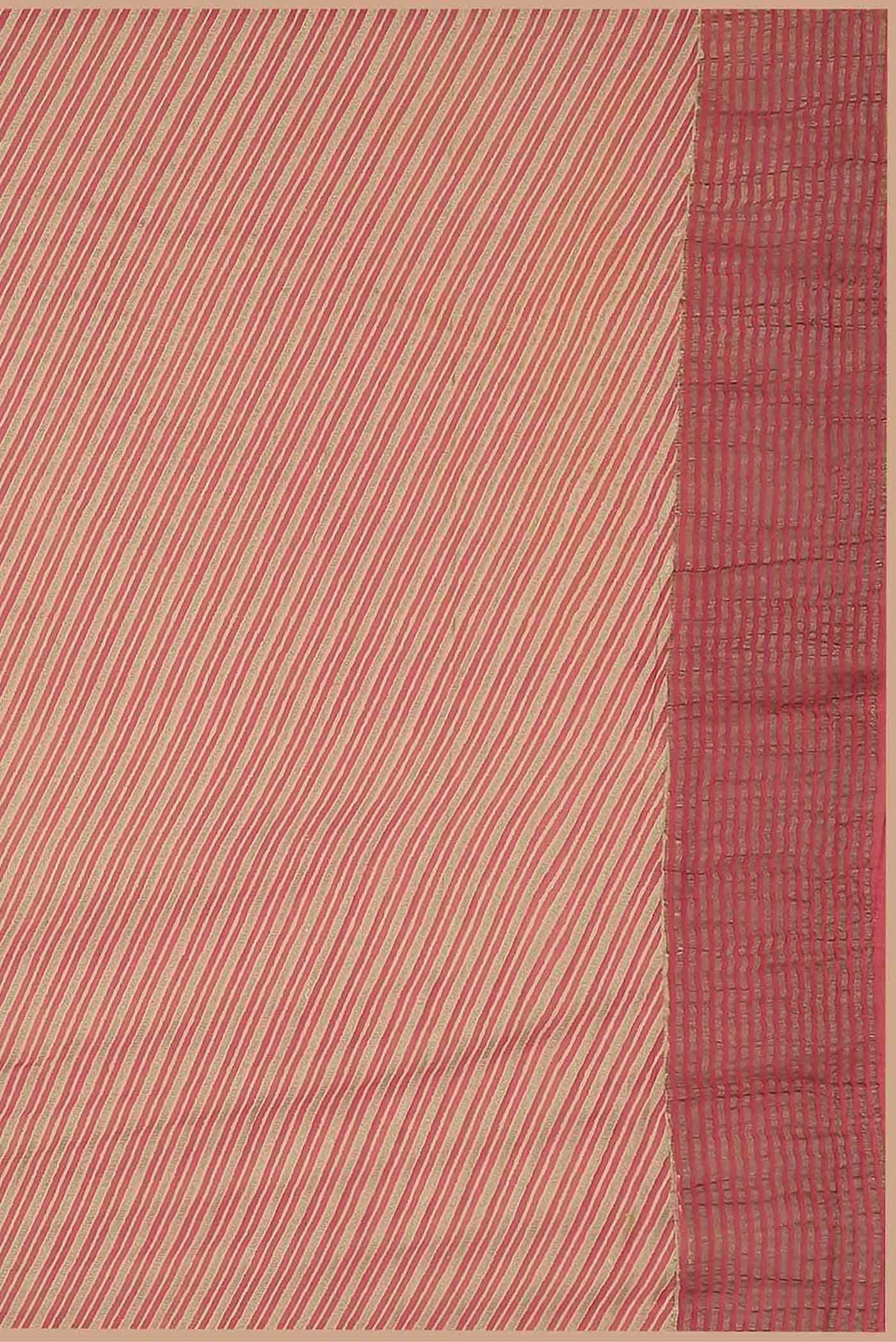 Beige Mysore Crepe Saree