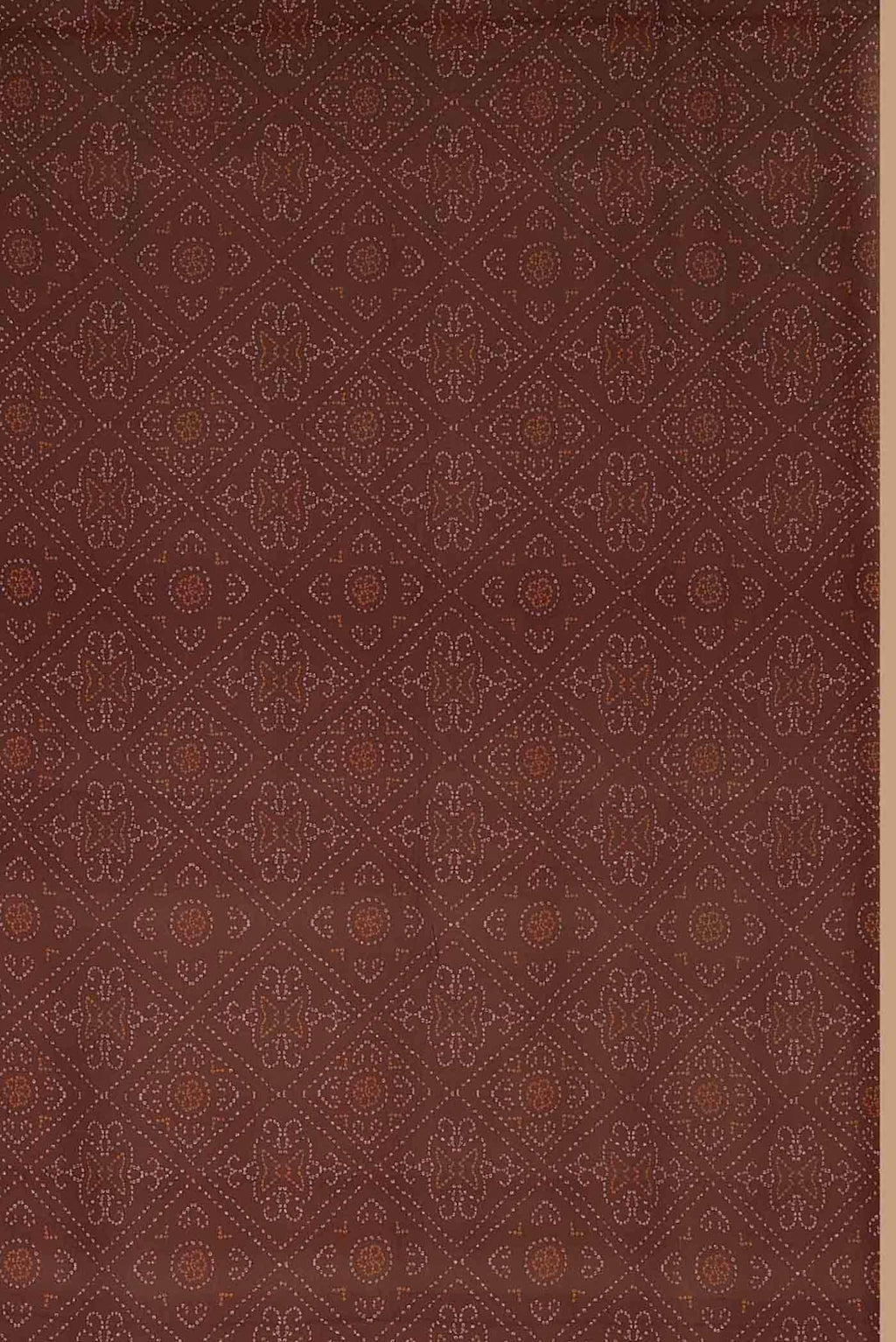 Brown Mysore Crepe Saree