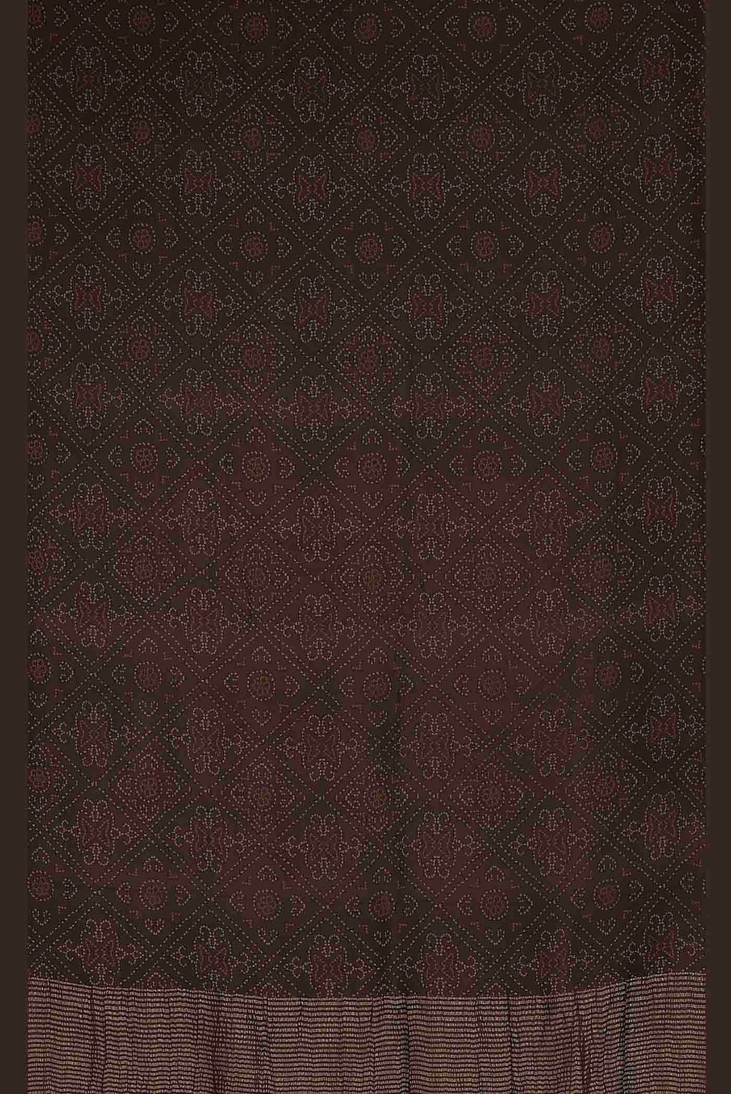 Black Mysore Chiffon Saree