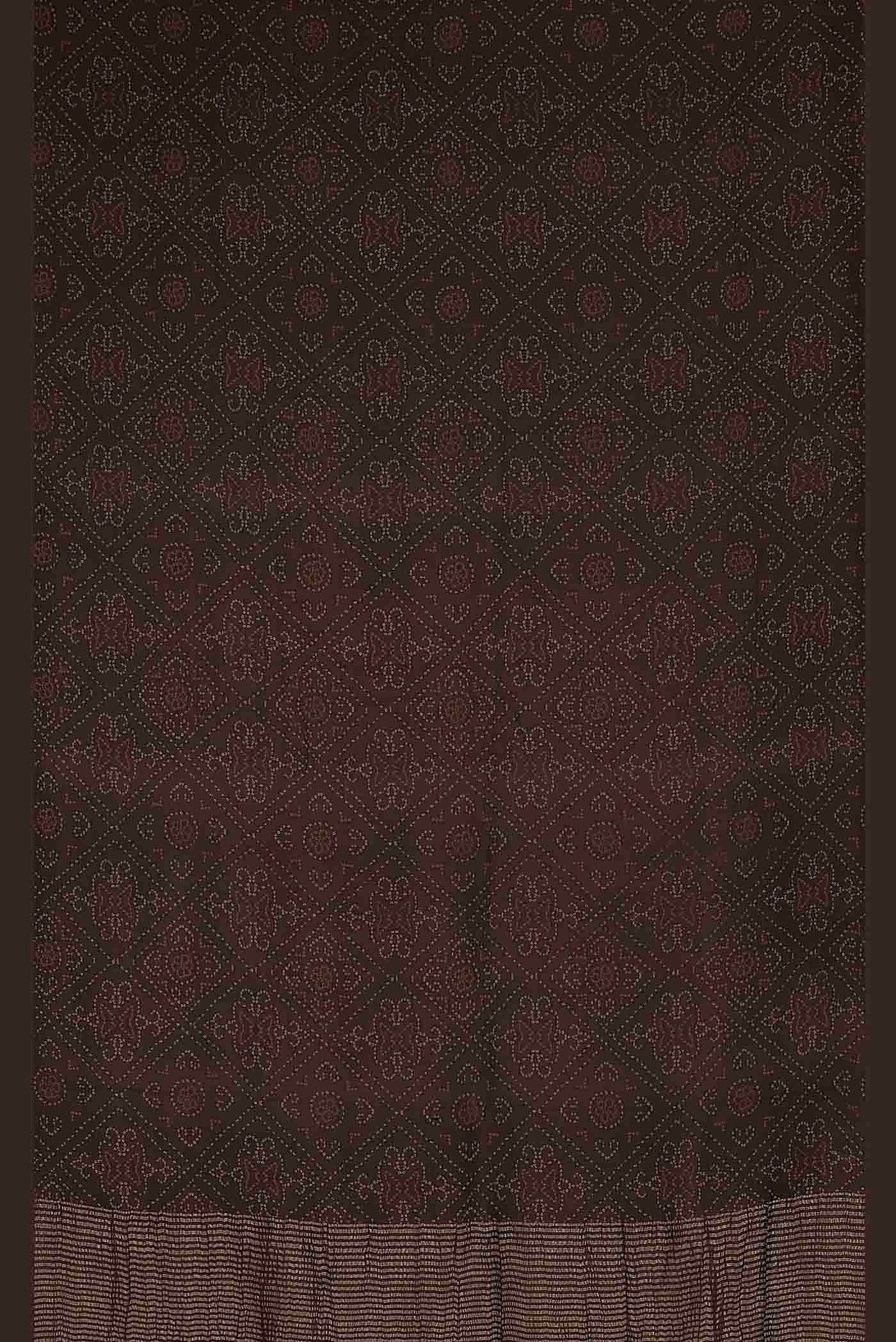 Black Mysore Chiffon Saree