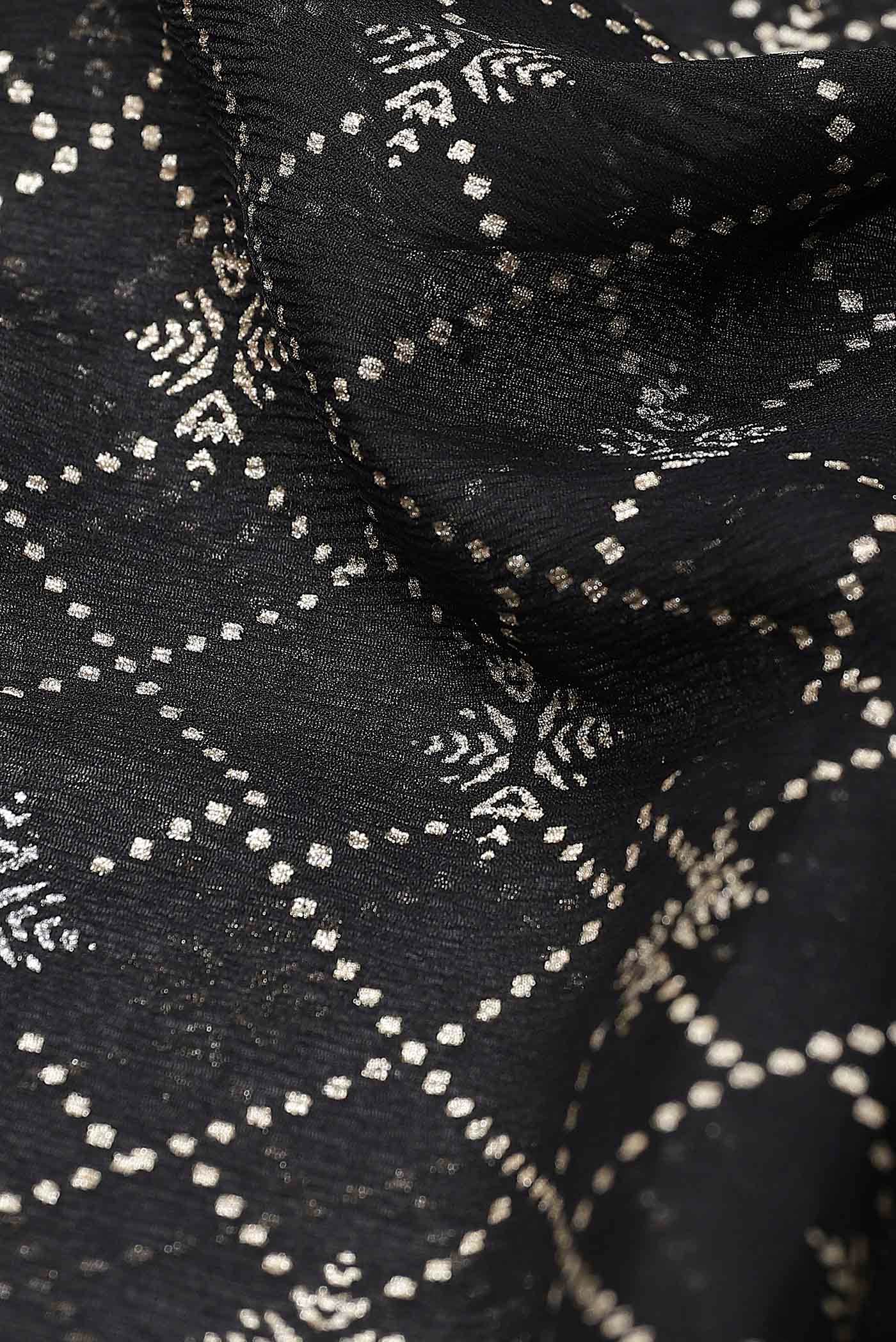 Black Mysore Chiffon Saree
