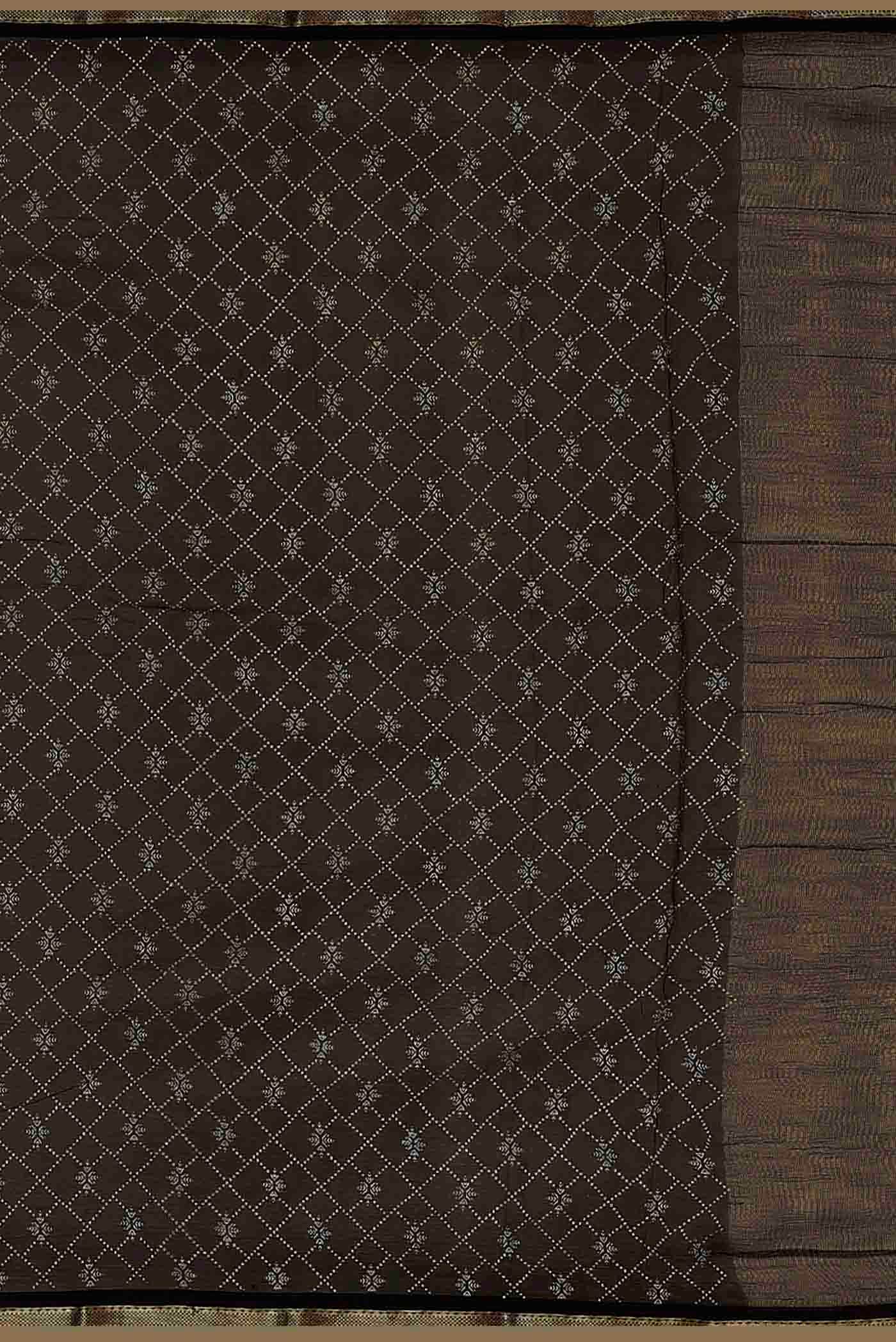 Black Mysore Chiffon Saree