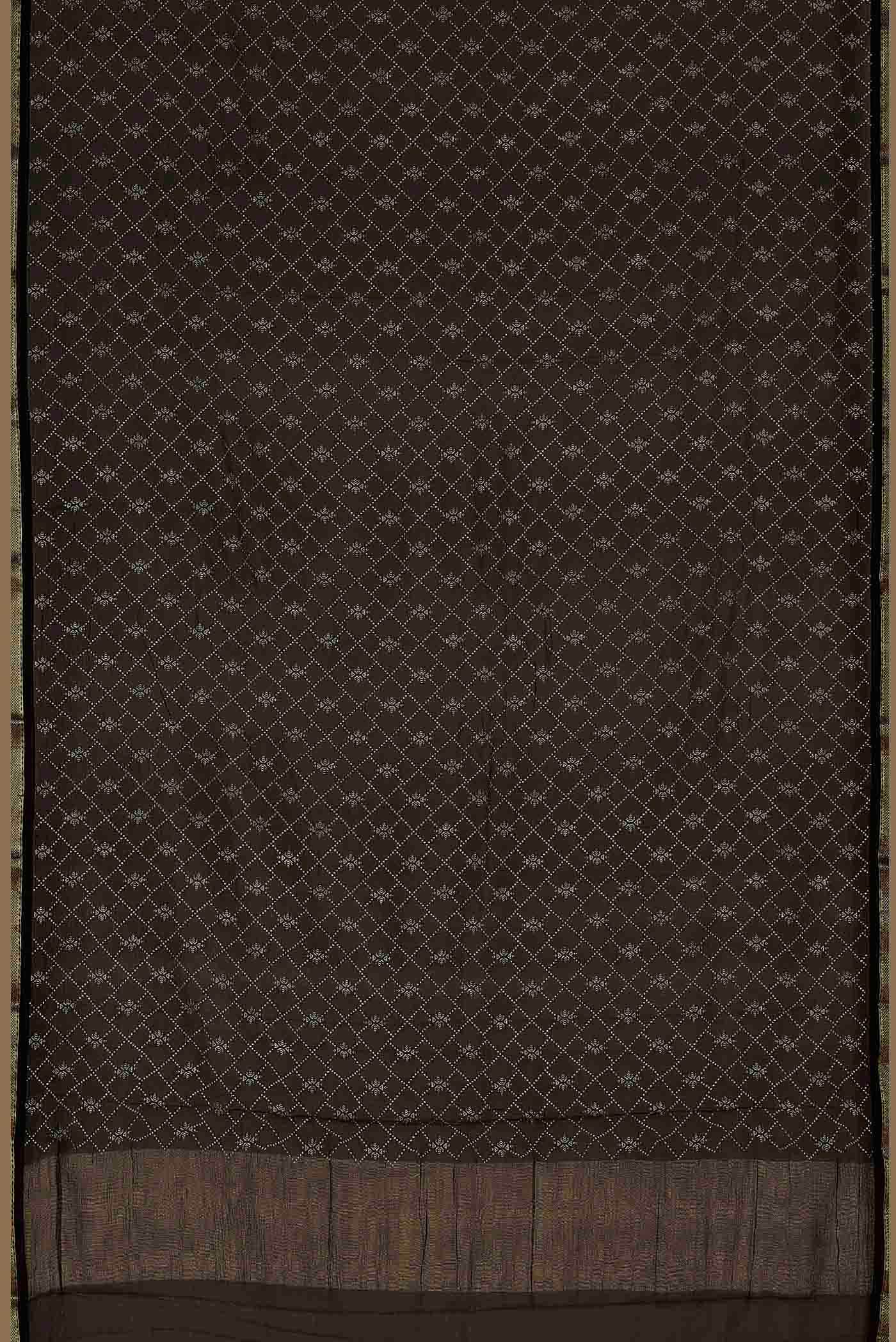 Black Mysore Chiffon Saree