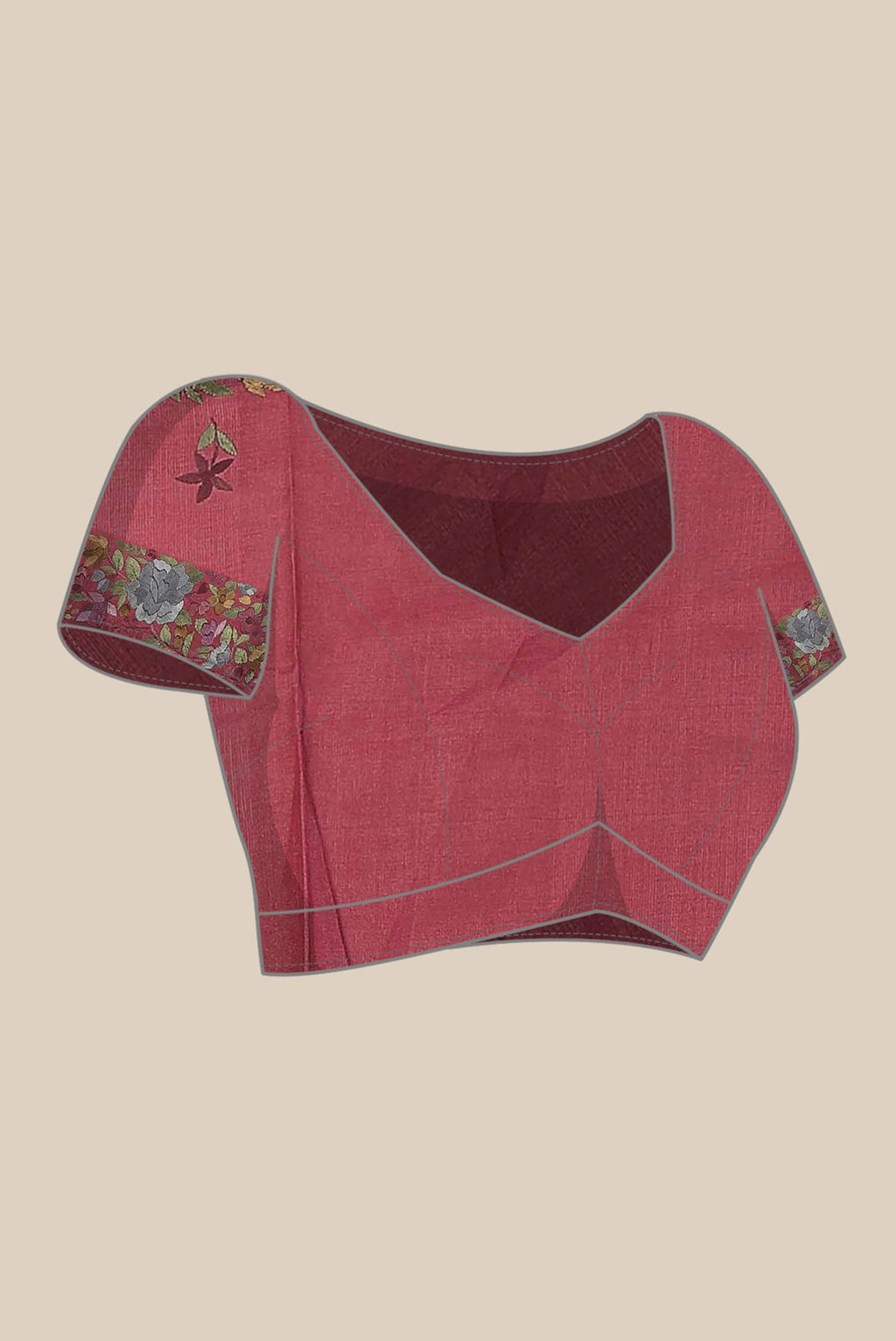 Maroon Bhagalpuri Tussar Silk Saree