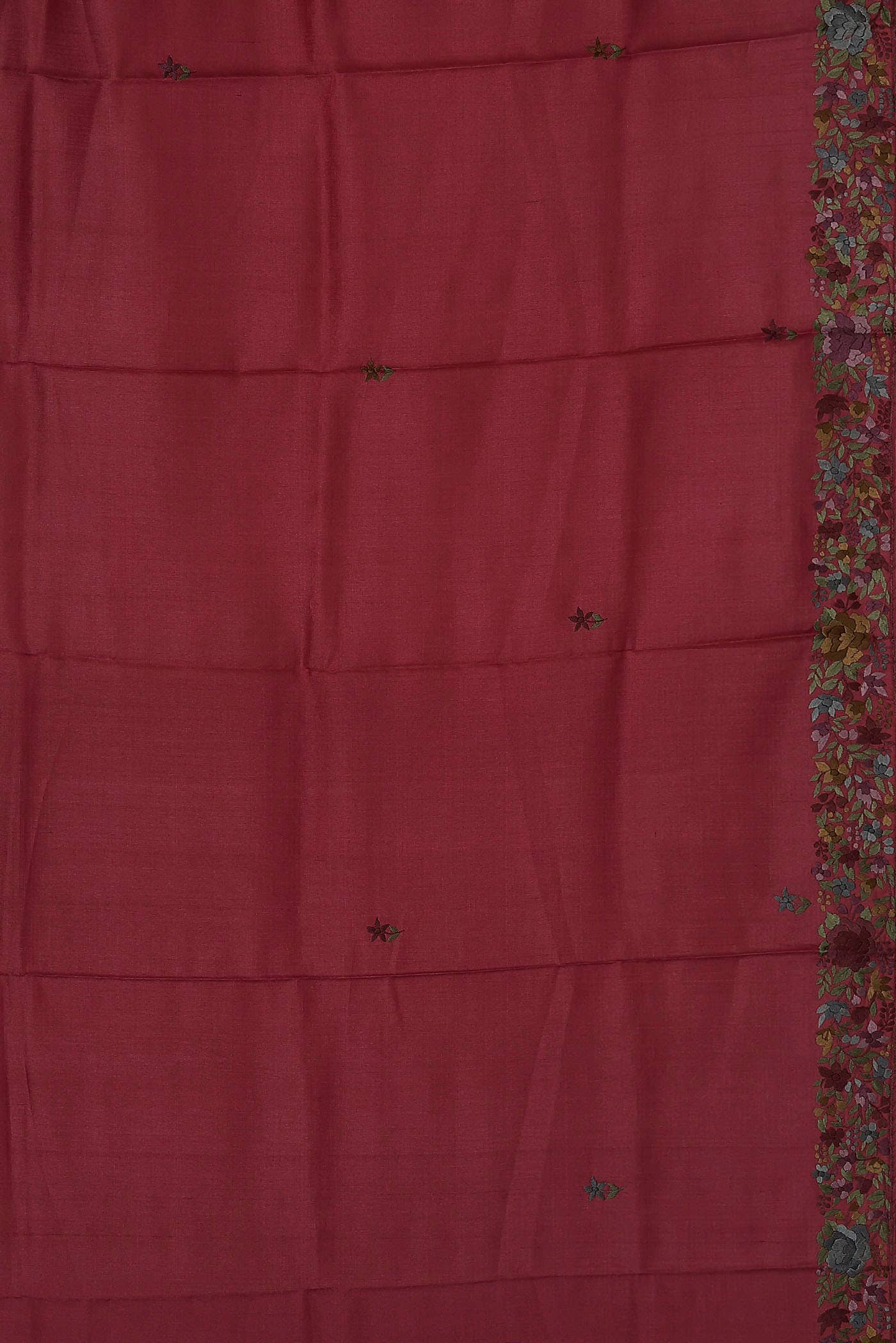 Maroon Bhagalpuri Tussar Silk Saree