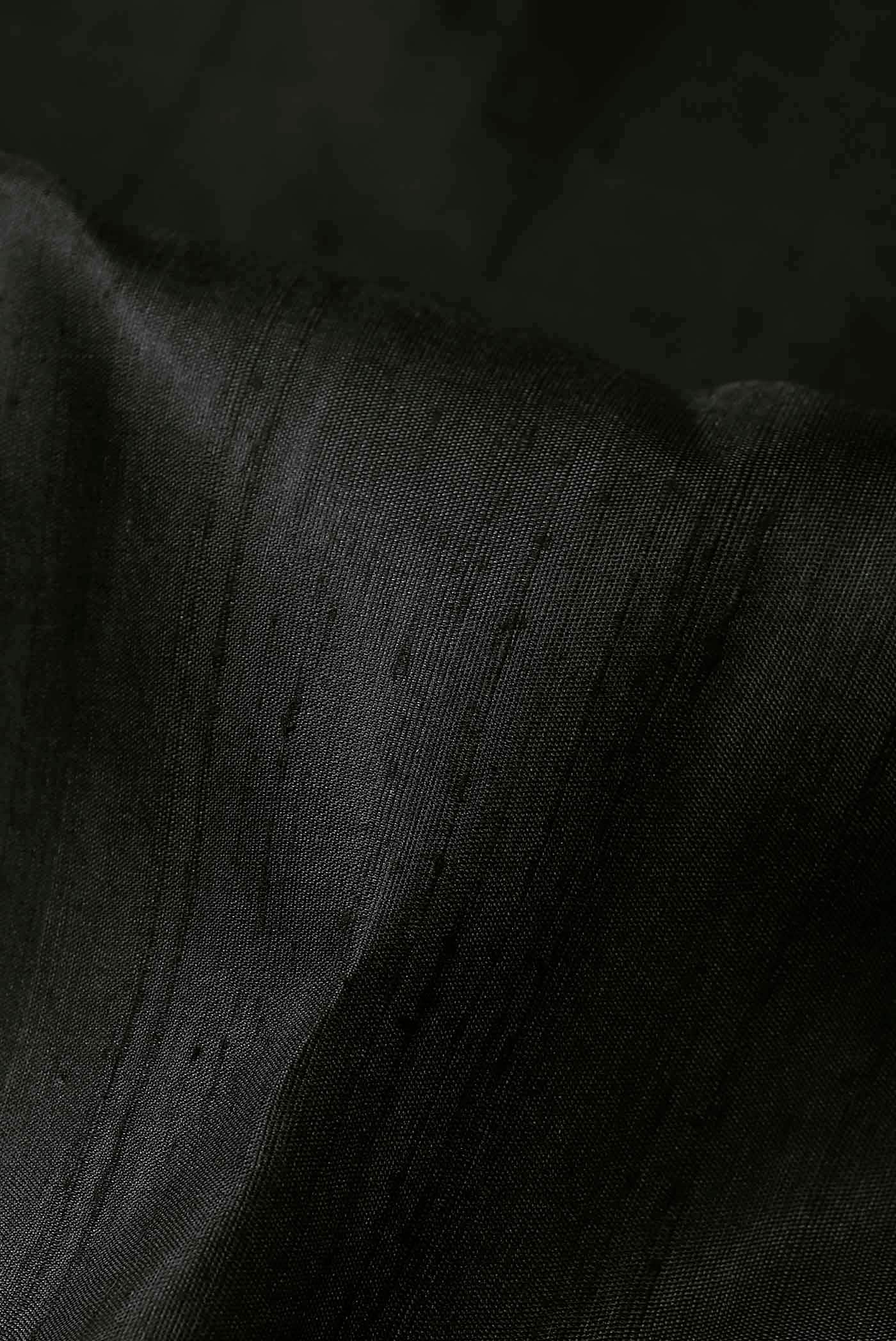 Black Raw Silk Saree