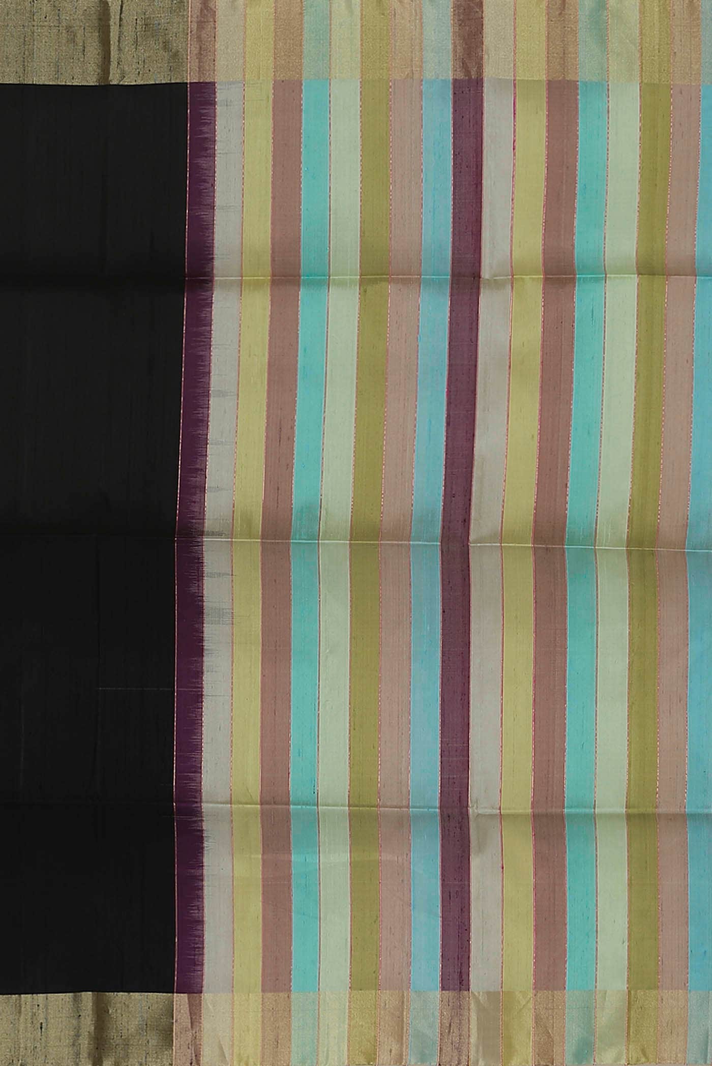 Black Raw Silk Saree