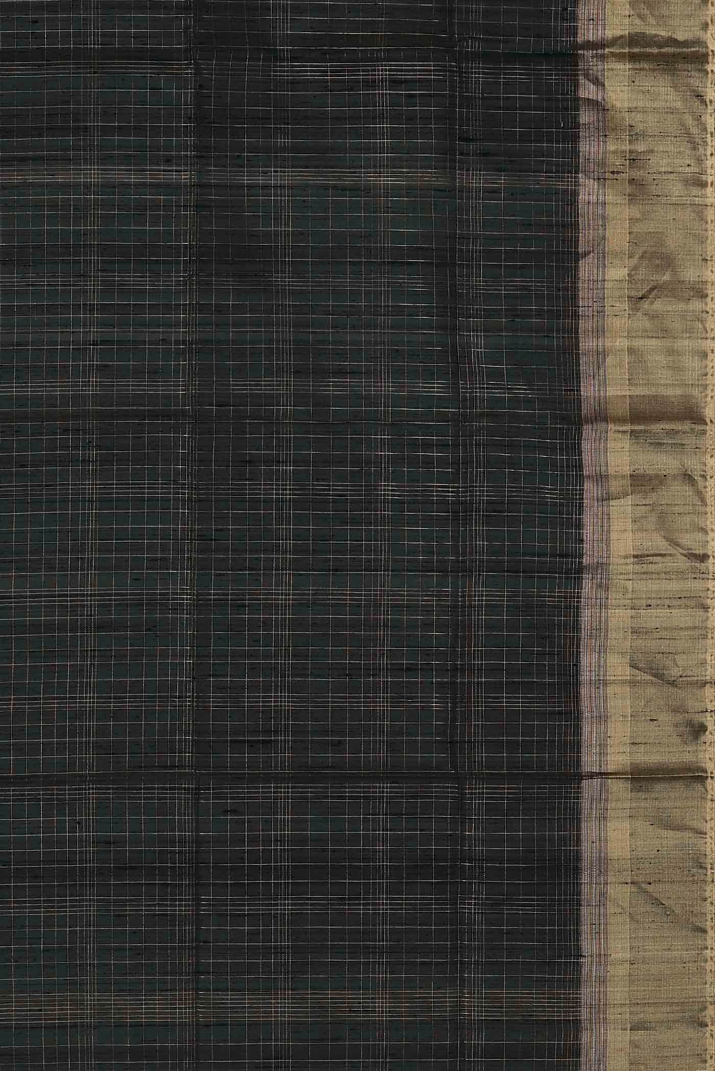 Black Raw Silk Saree