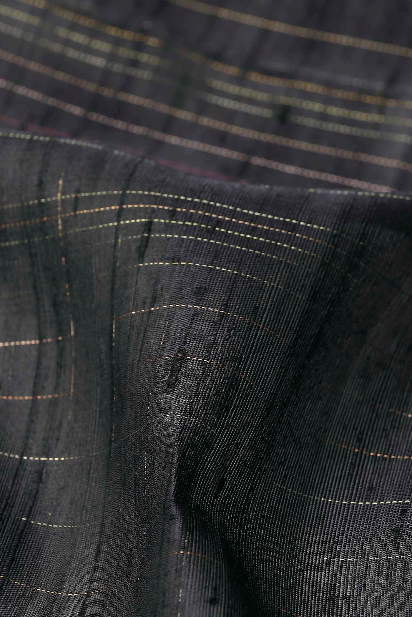Black Raw Silk Saree
