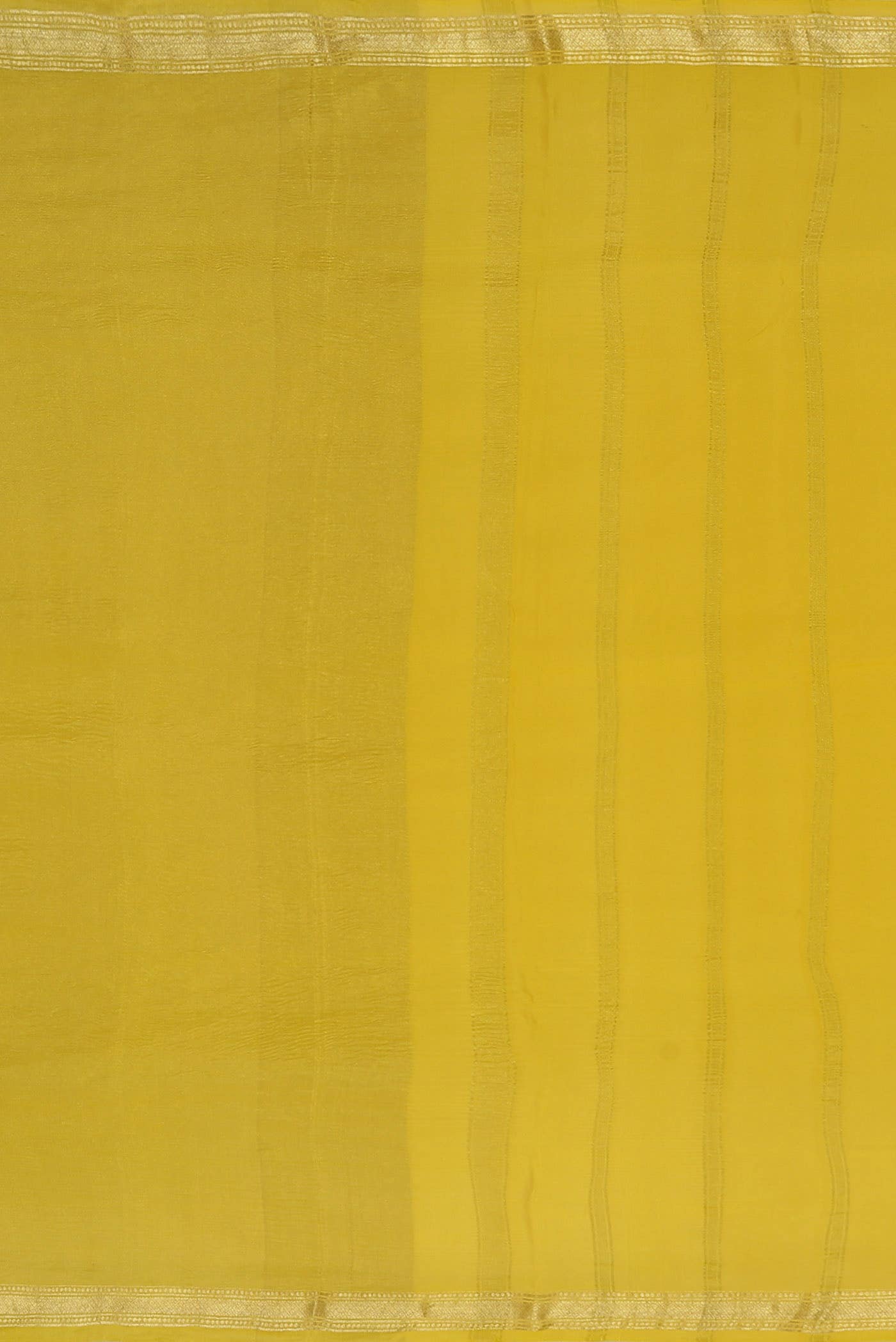 Yellow Mysore Crepe Saree