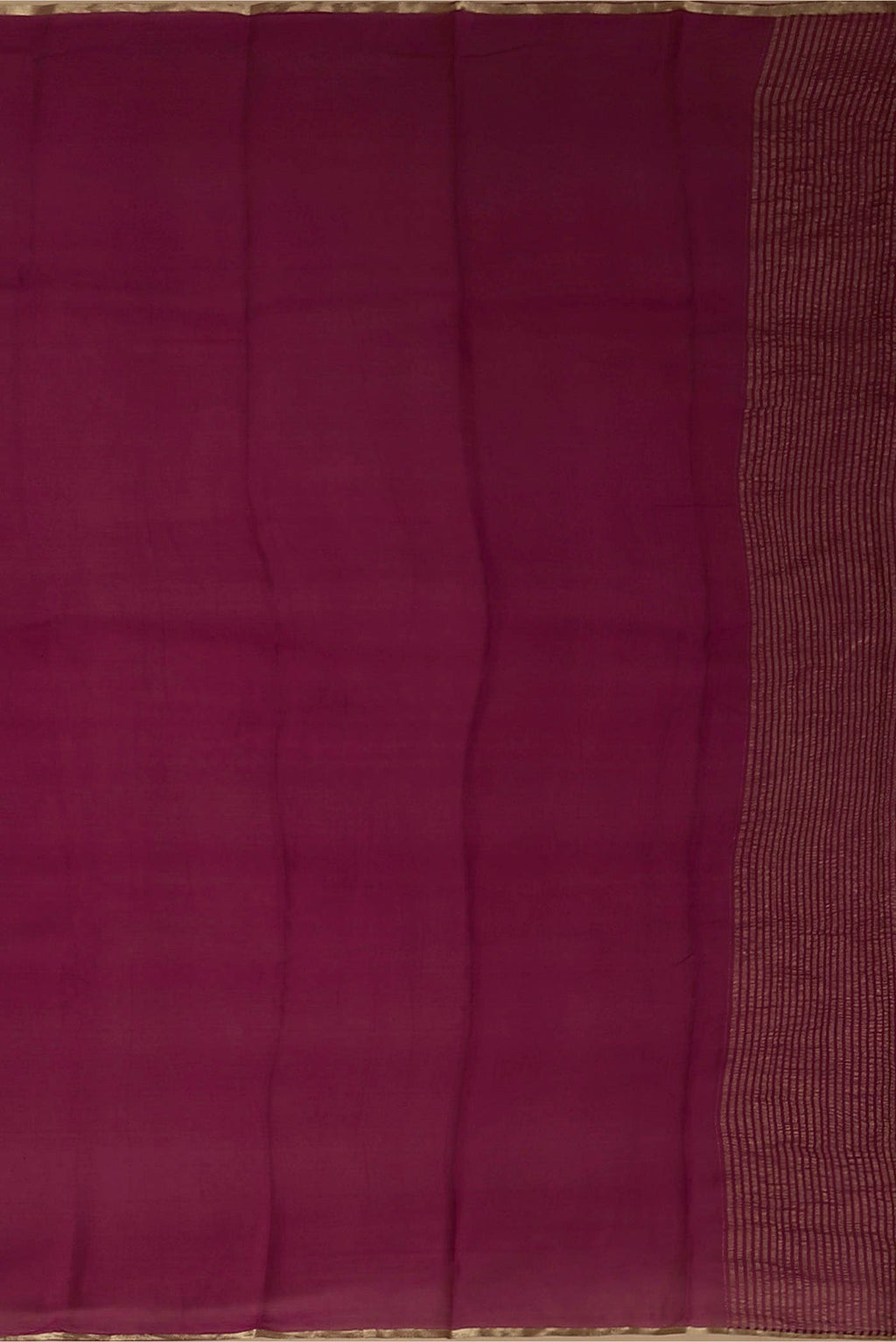 Dark Pink Mysore Crepe Saree
