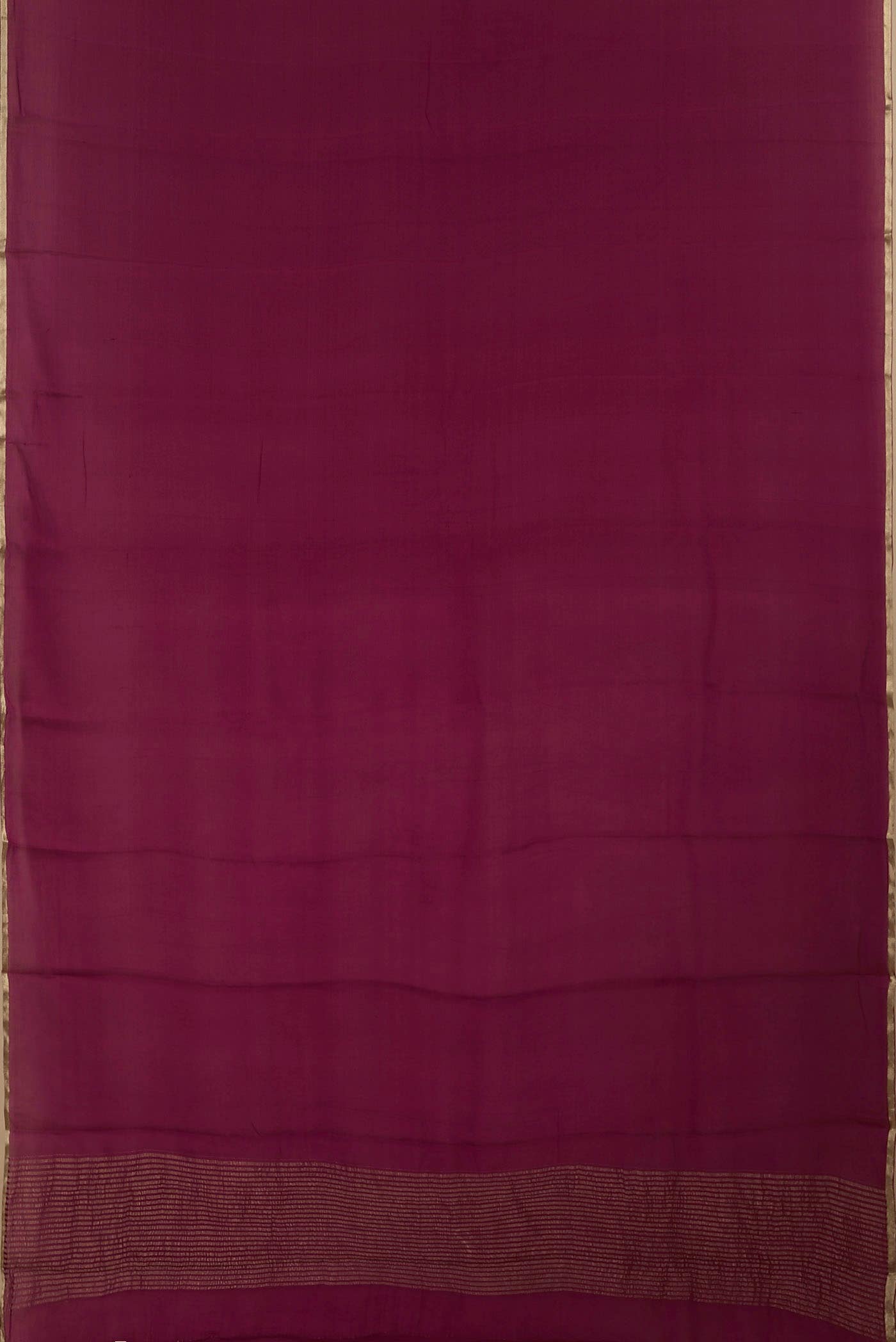Dark Pink Mysore Crepe Saree