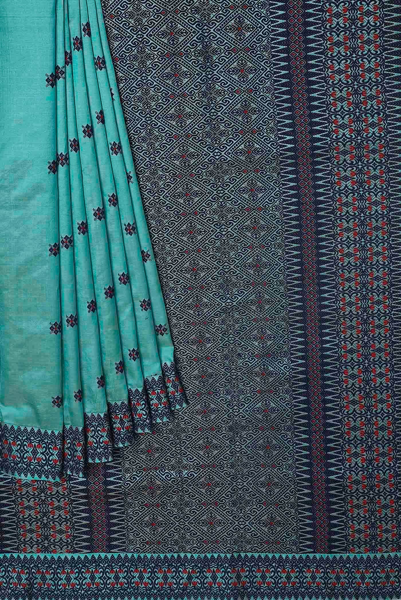 Blue Assam Silk Saree