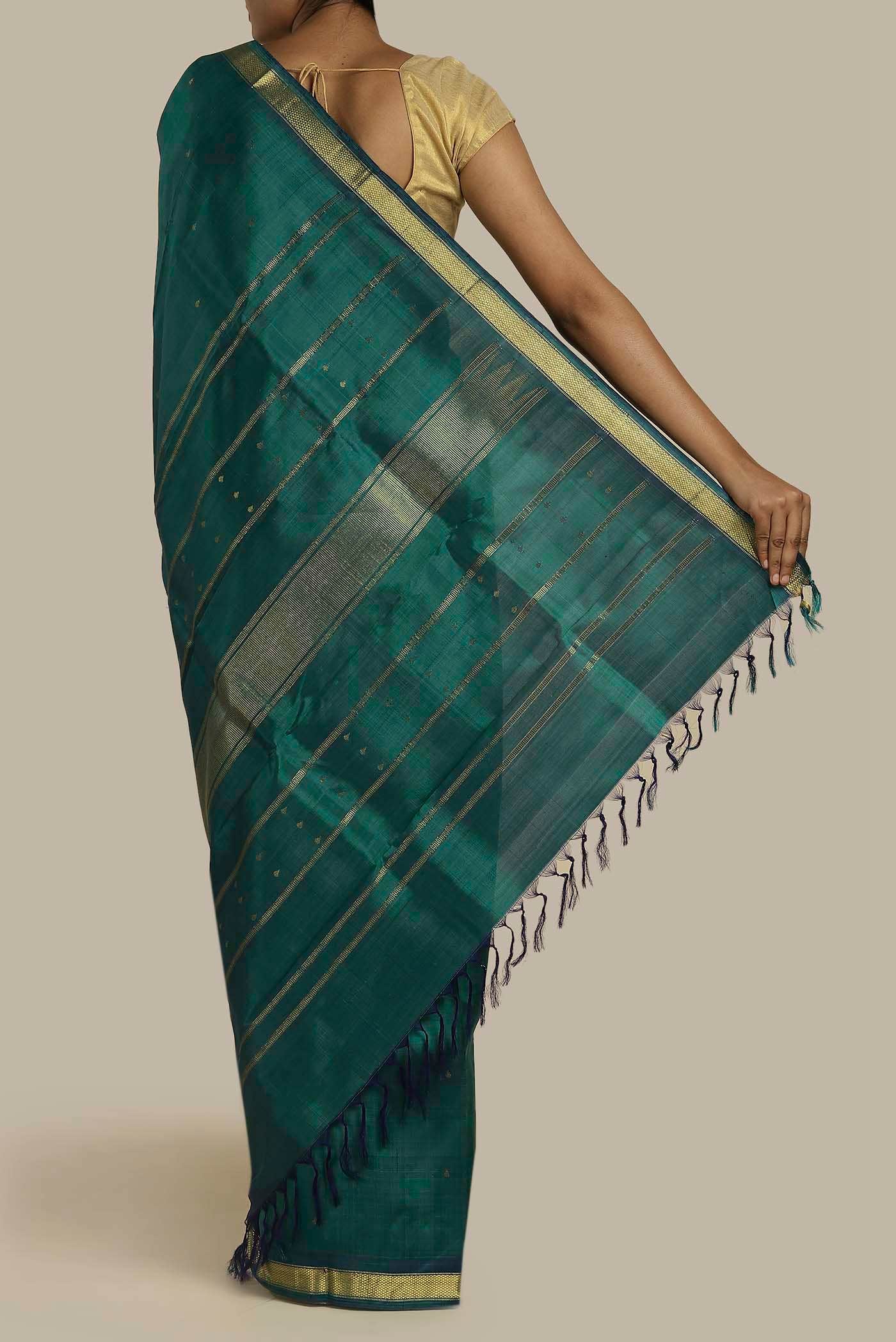 Blue Kanchipuram Silk Saree
