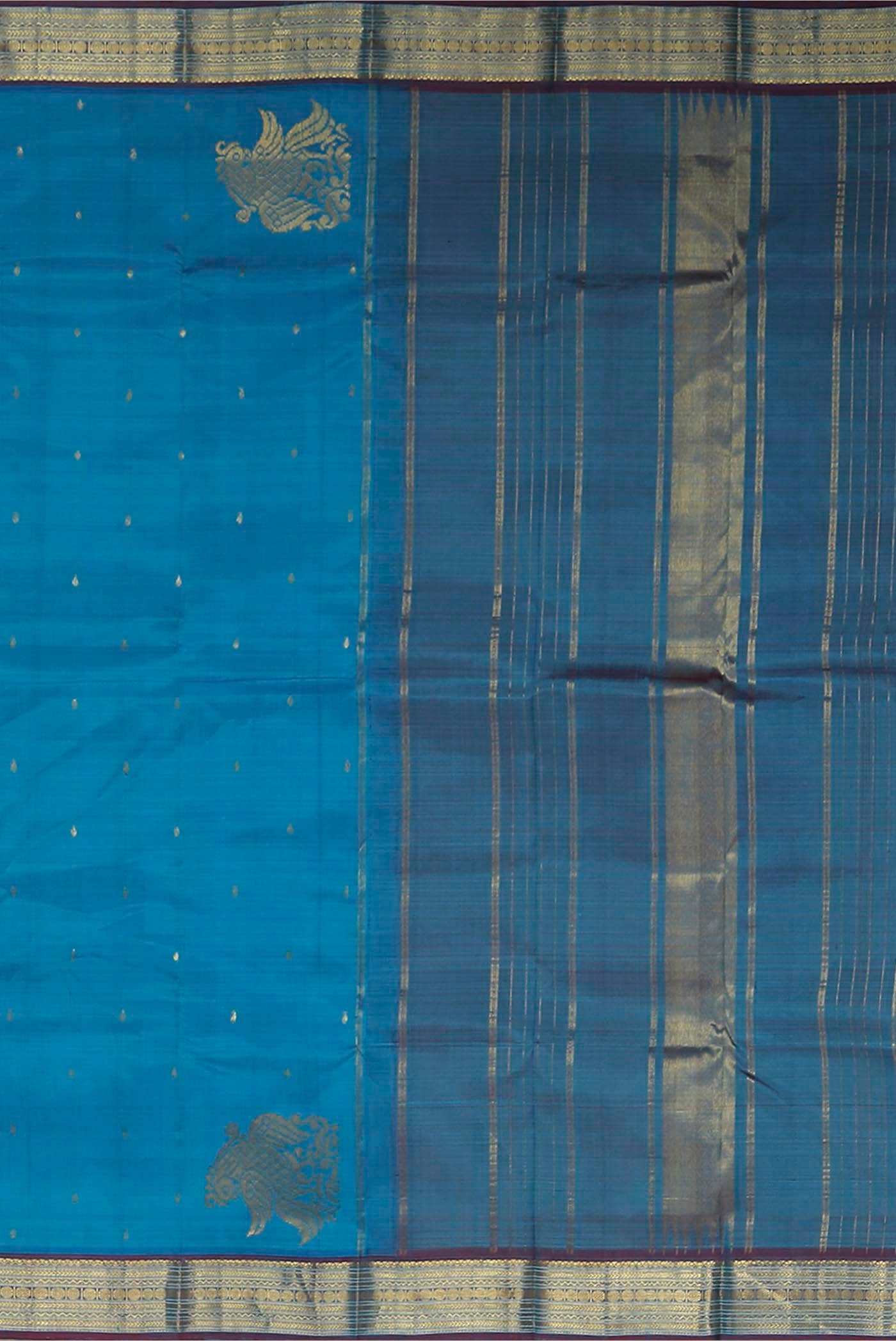 Blue Kanchipuram Silk Saree