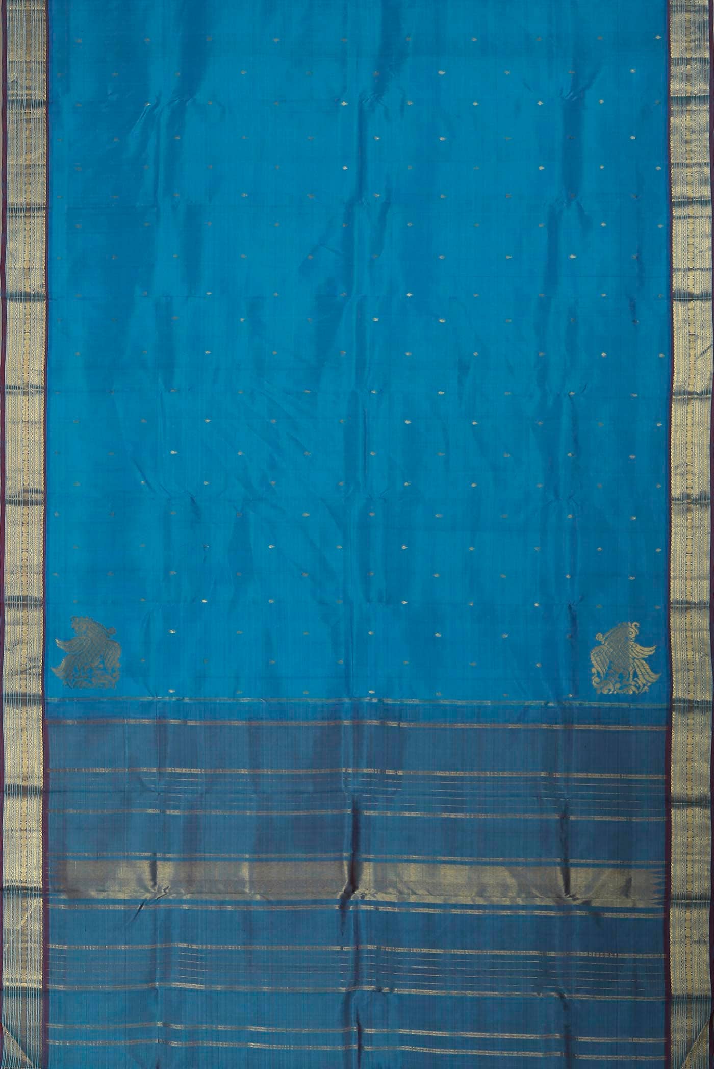 Blue Kanchipuram Silk Saree