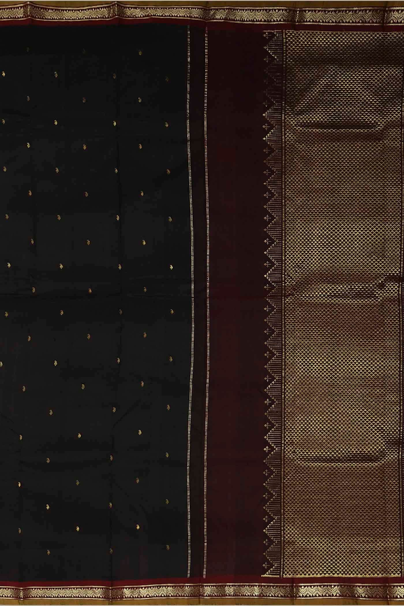 Black Kanchipuram Silk Saree