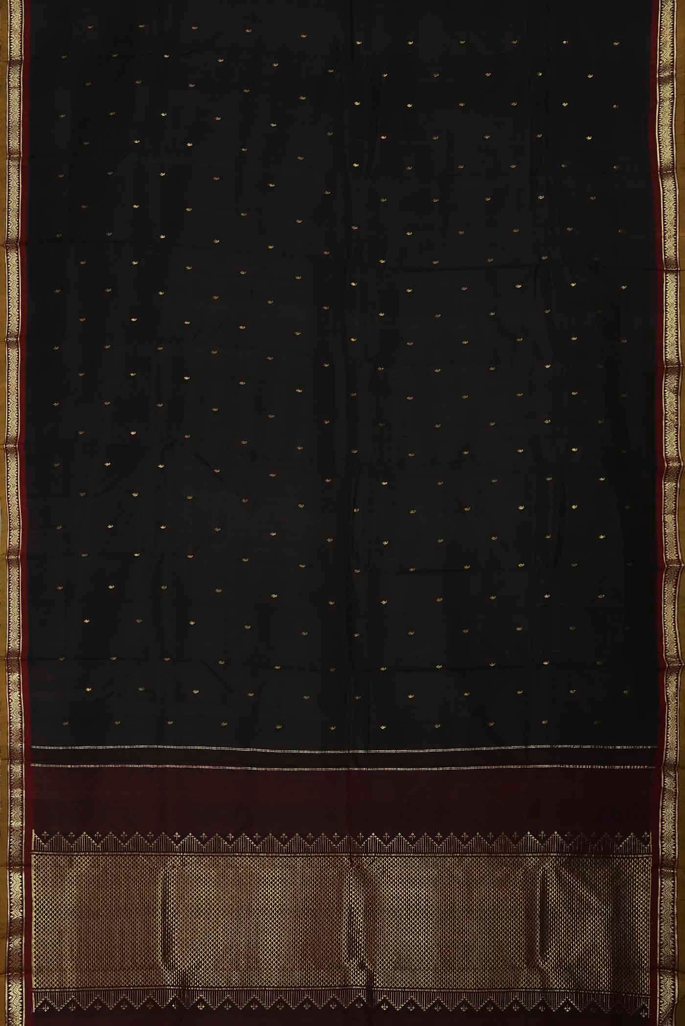 Black Kanchipuram Silk Saree