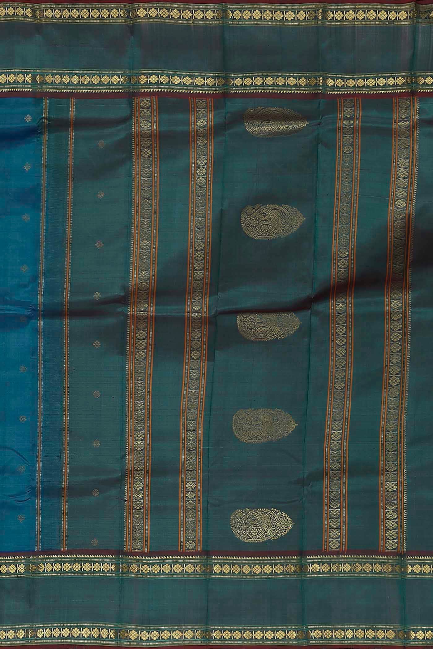 Blue Kanchipuram Silk Saree