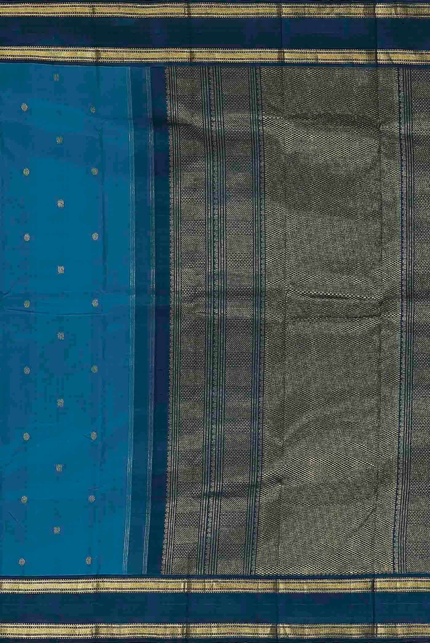 Blue Kanchipuram Silk Saree