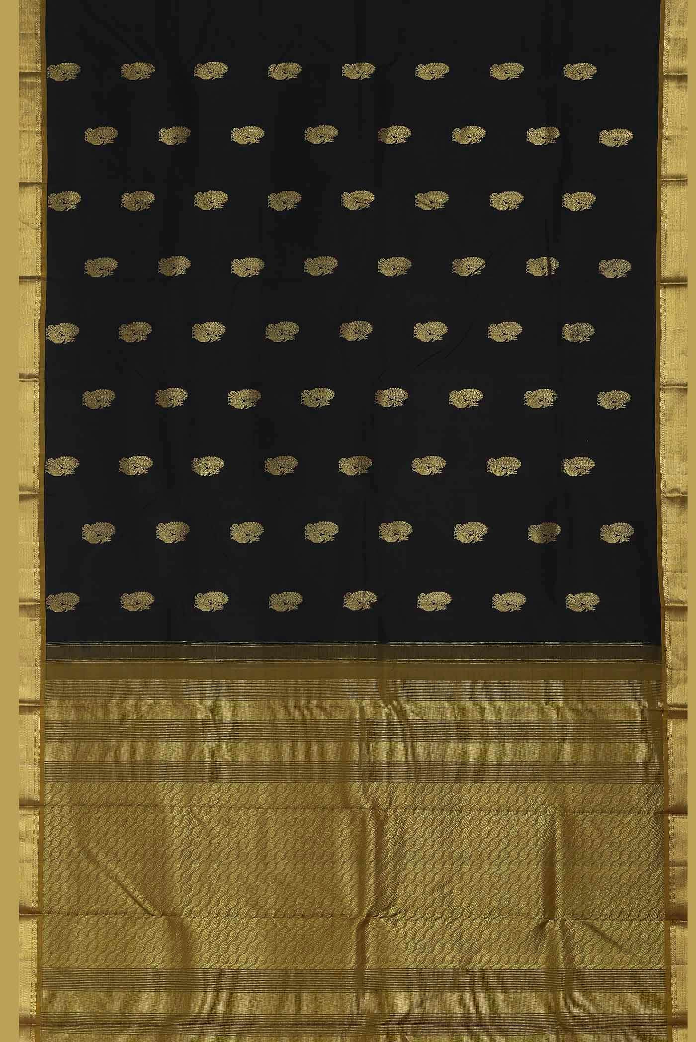 Black Kanchipuram Silk Saree