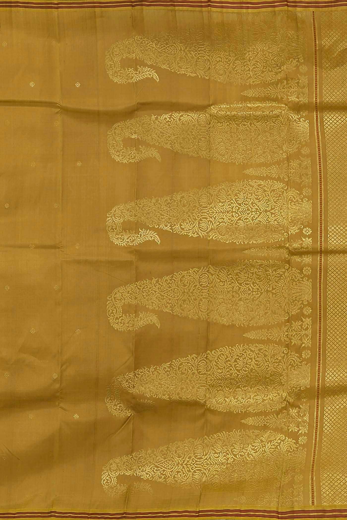 Brown Kanchipuram Silk Saree