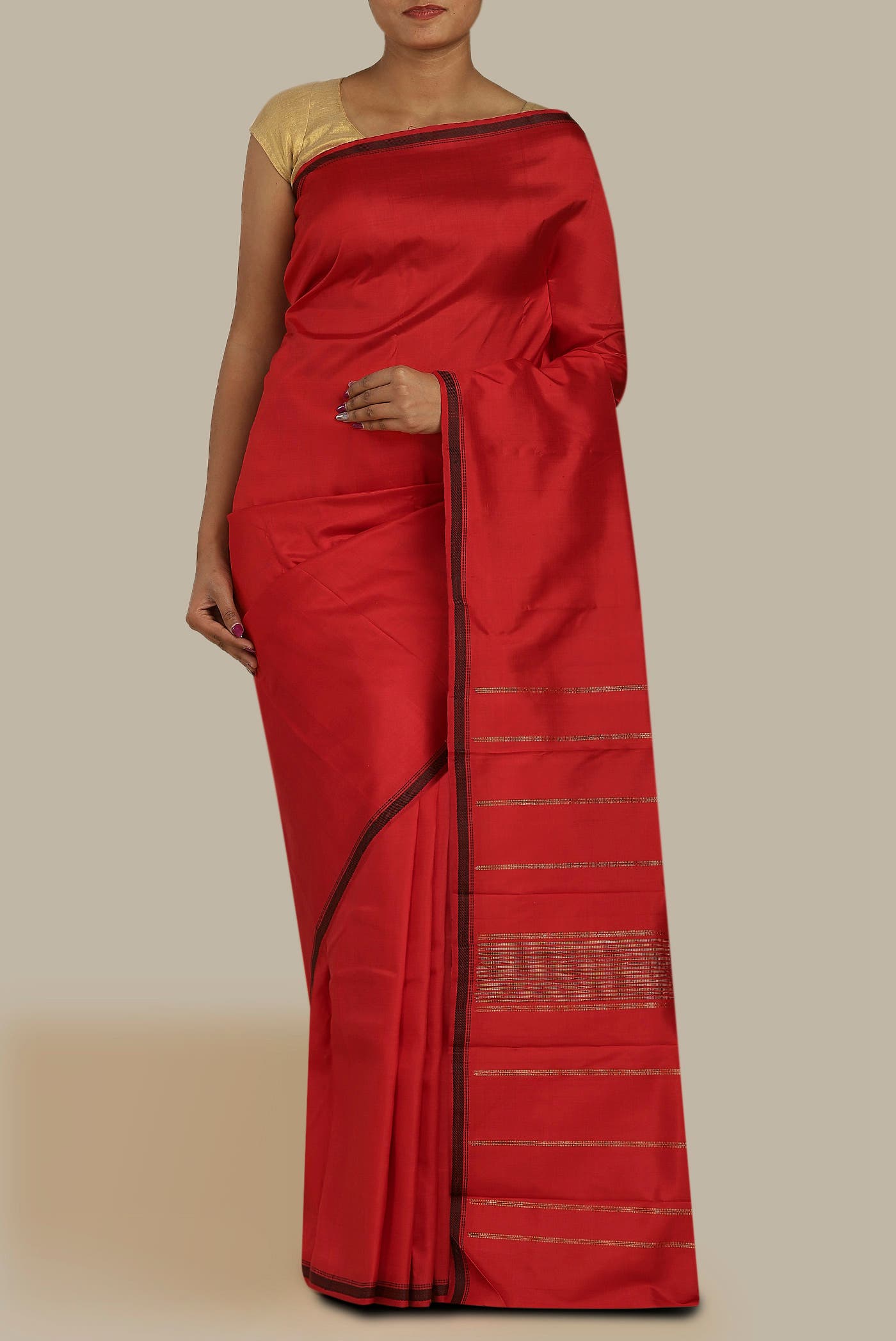 Red Kanchipuram Silk Saree