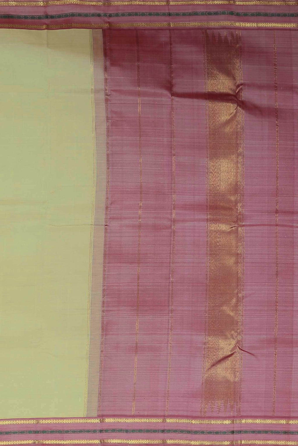 Beige Kanchipuram Silk Saree