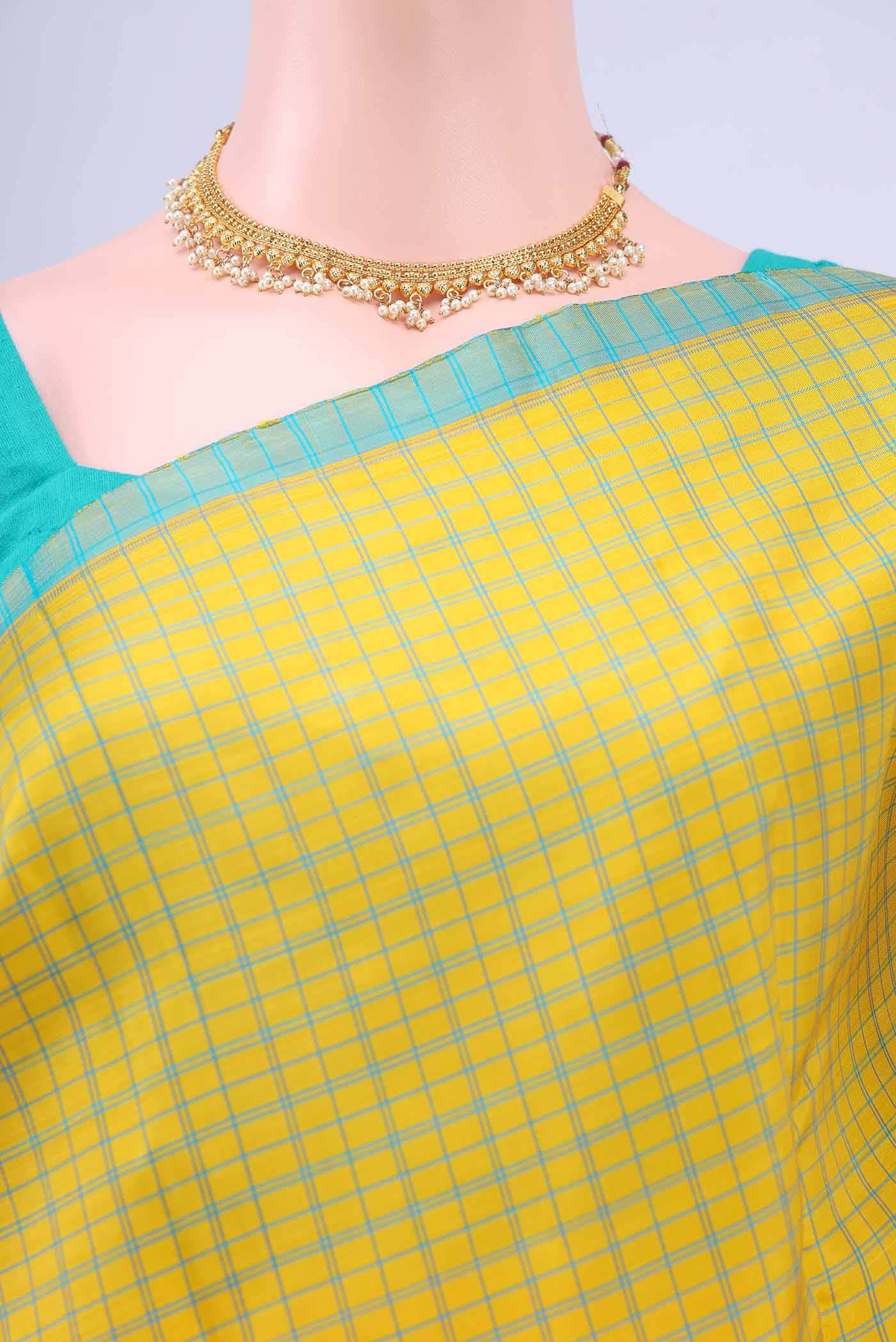 Yellow Kanchipuram Silk Saree