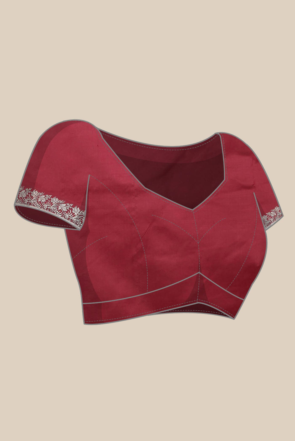 Red Banarasi Katan Silk Saree