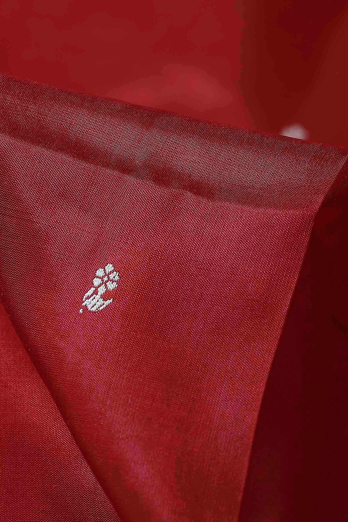 Red Banarasi Katan Silk Saree