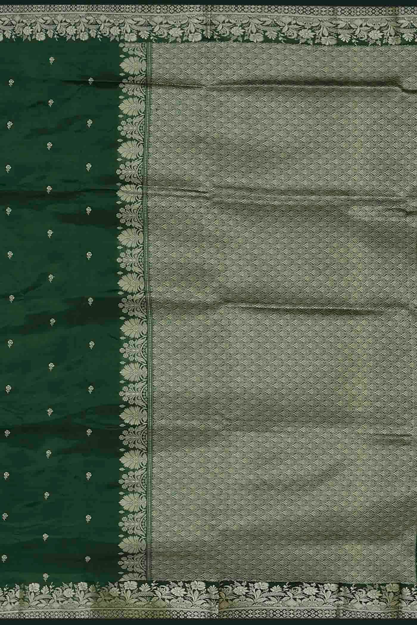 Green Banarasi Katan Silk Saree