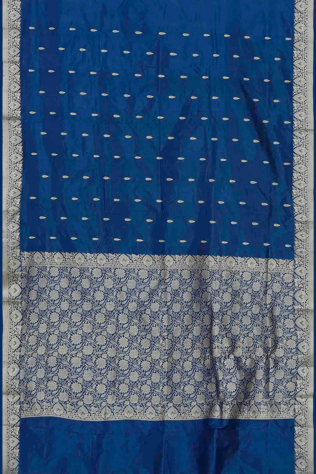 Blue Banarasi Katan Silk Saree