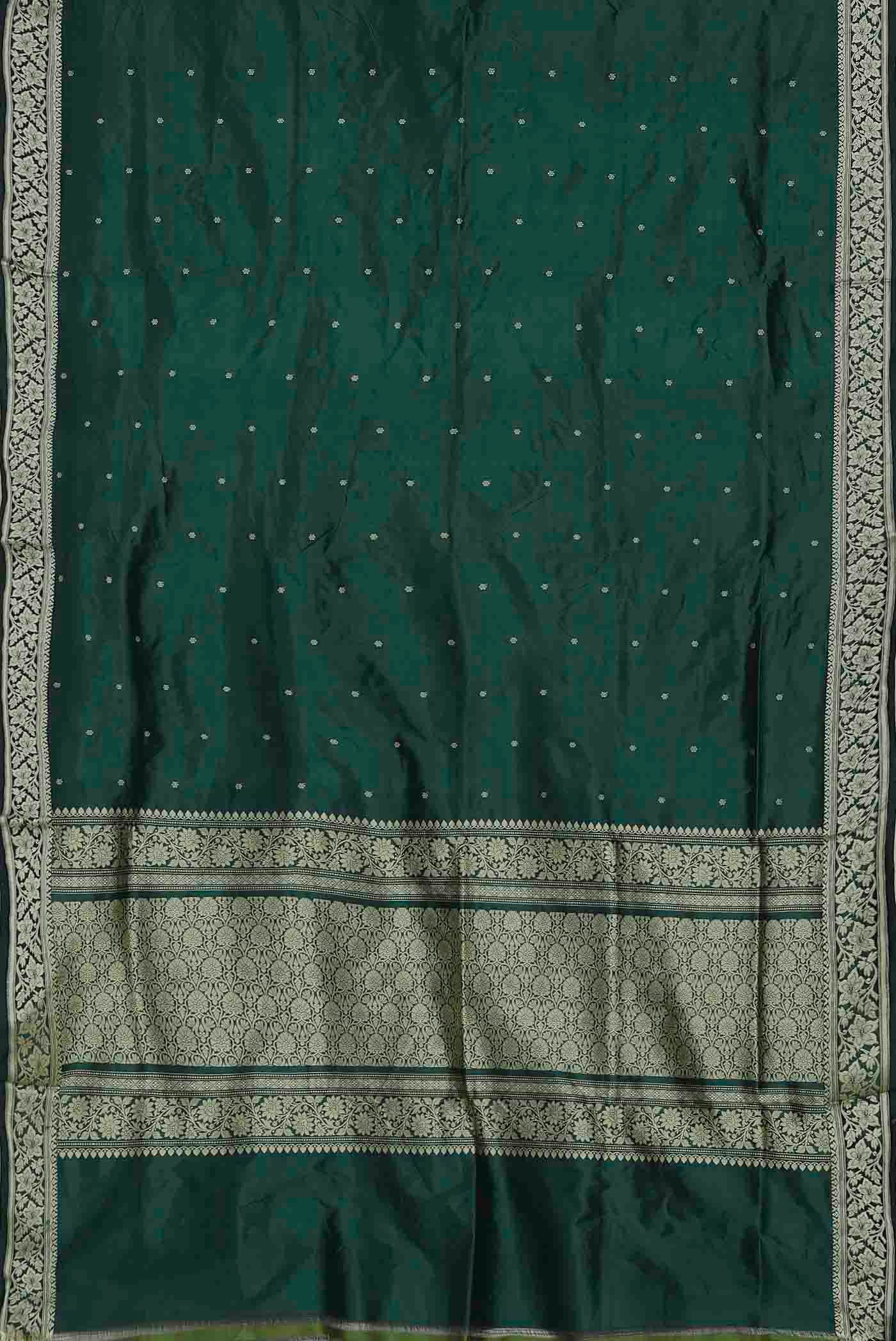 Green Banarasi Katan Silk Saree