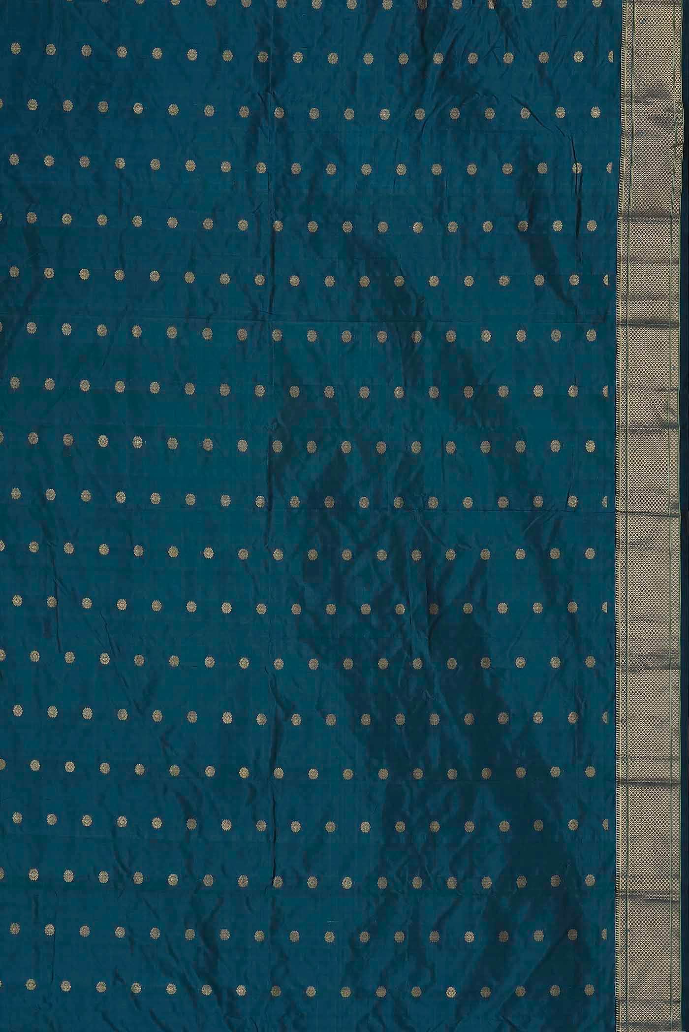 Blue Blended Bangalore Silk Saree
