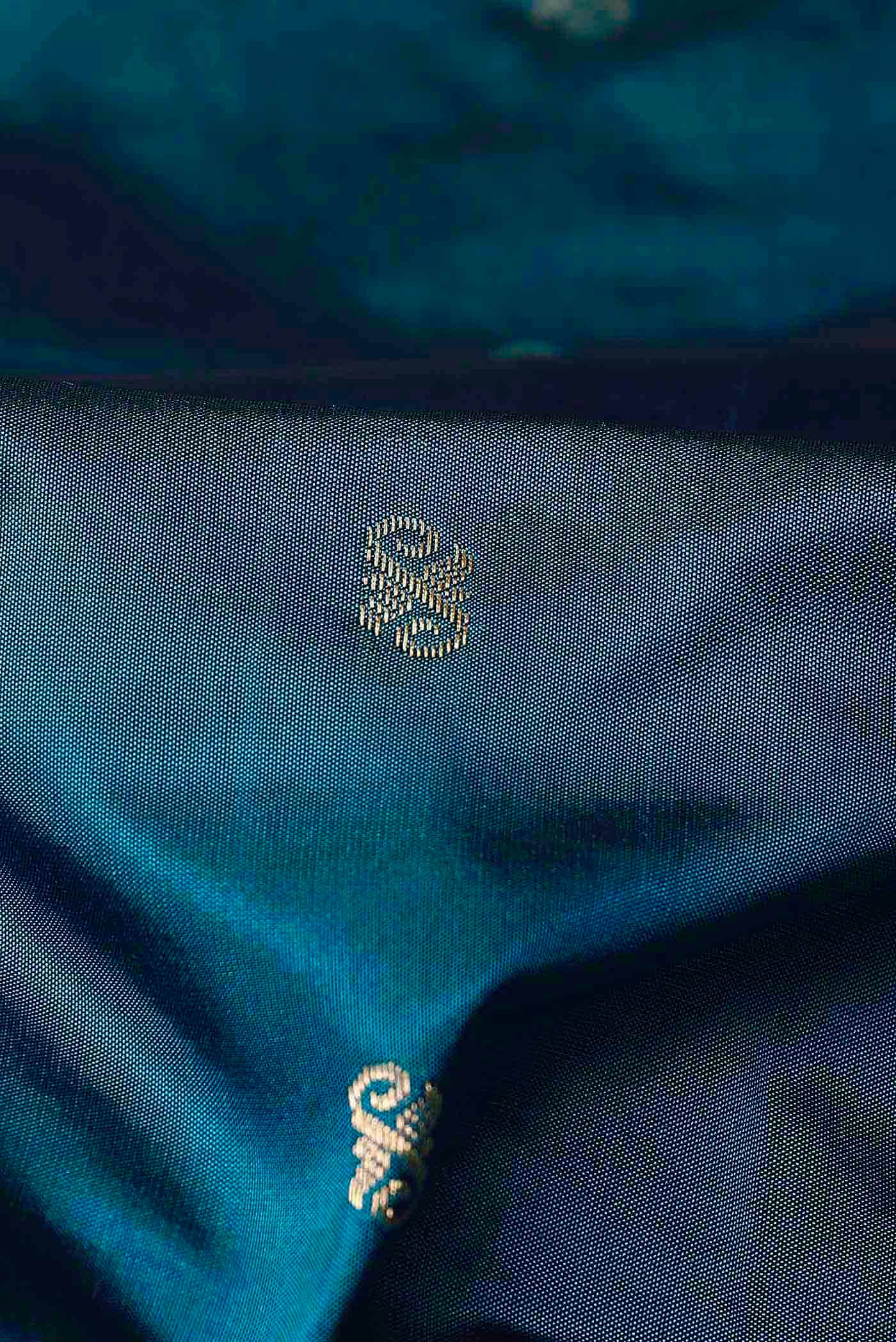 Blue Blended Bangalore Silk Saree