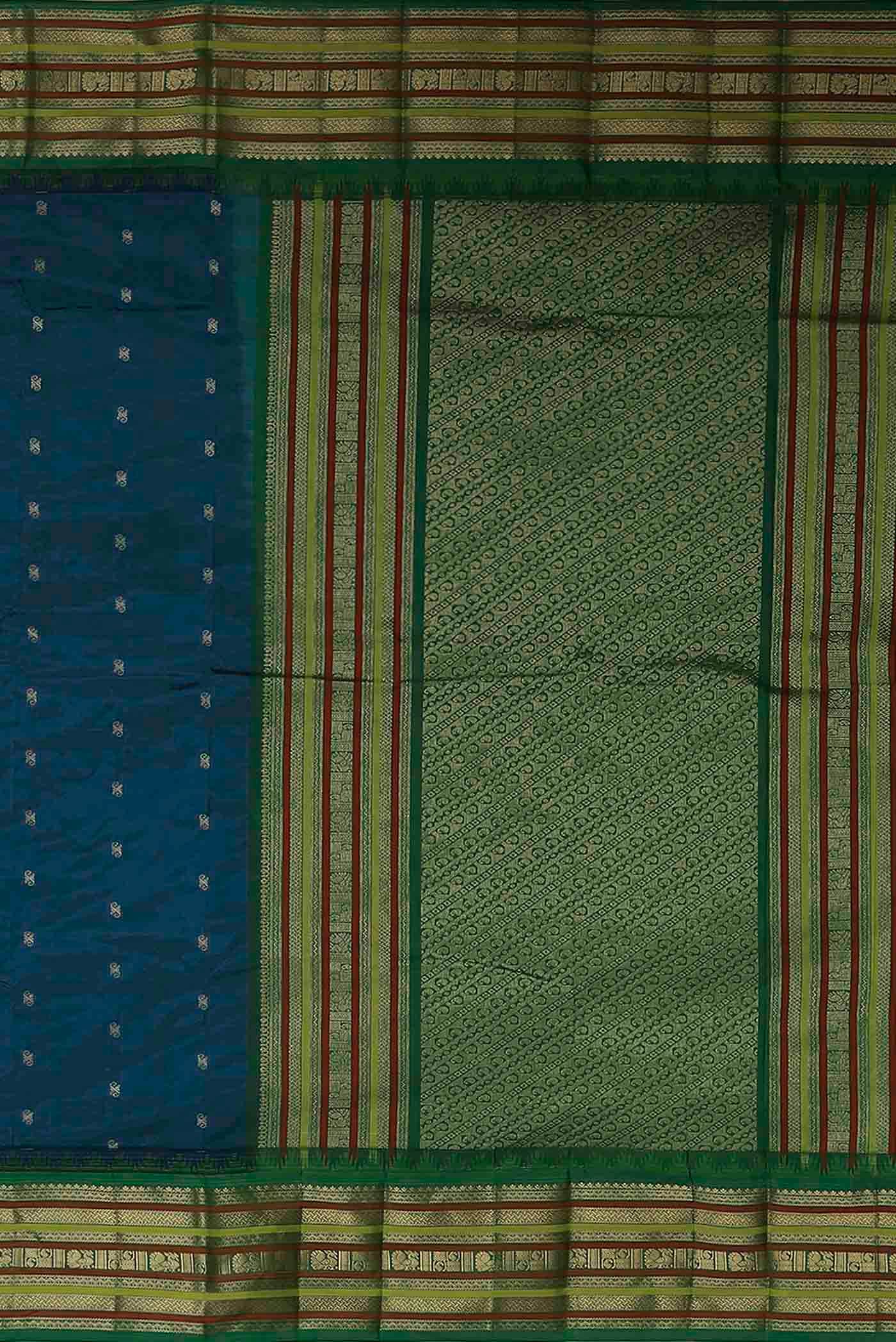 Blue Blended Bangalore Silk Saree