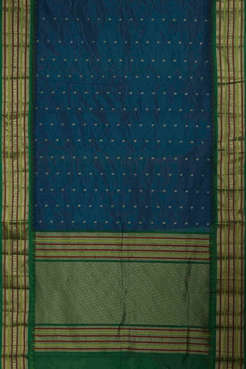 Blue Blended Bangalore Silk Saree