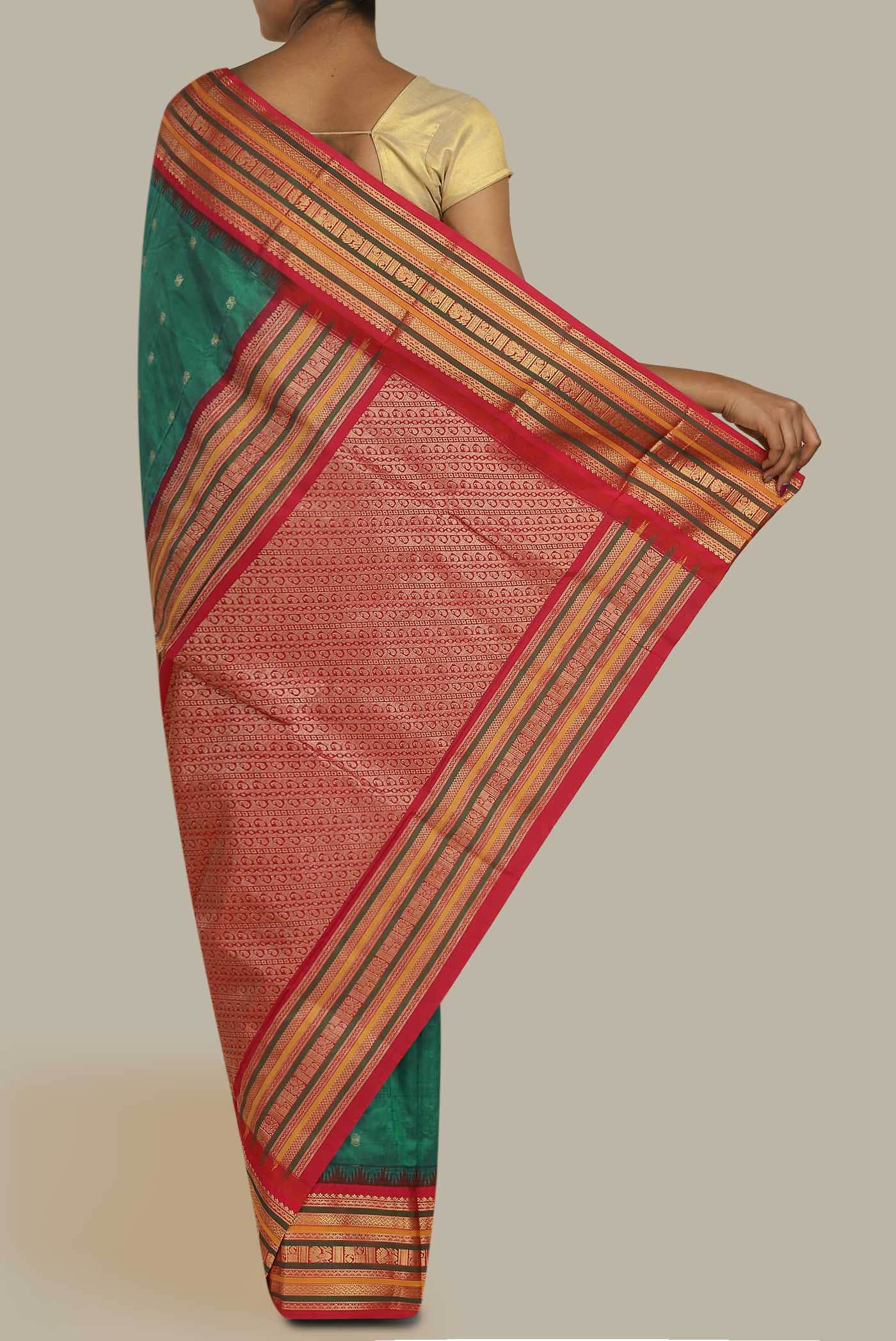 Green Blended Bangalore Silk Saree