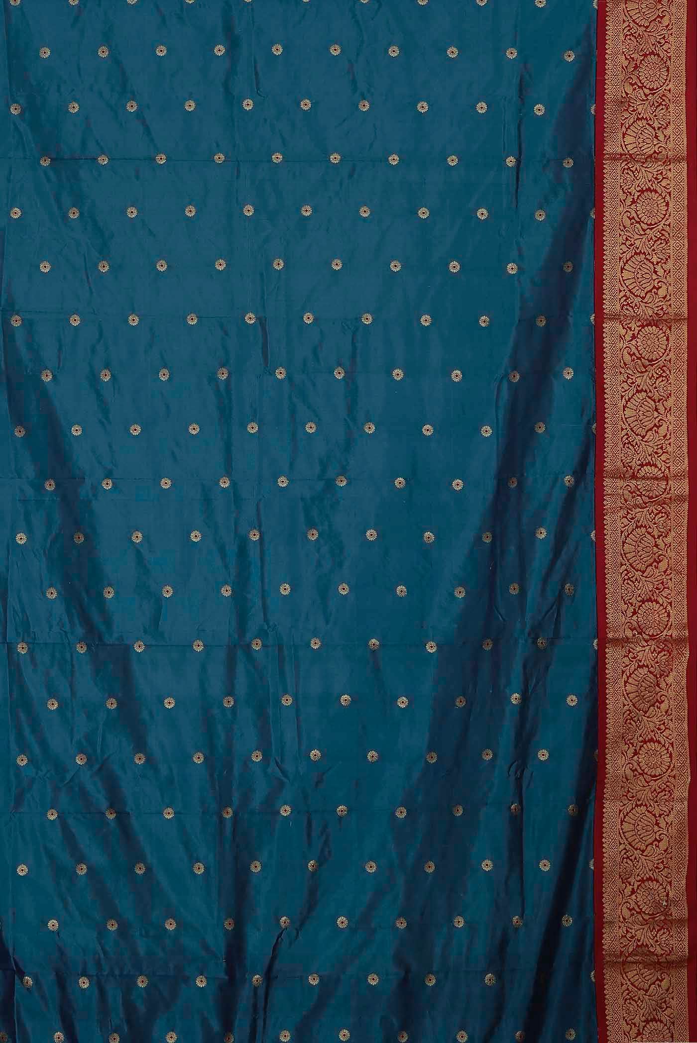 Blue Blended Bangalore Silk Saree
