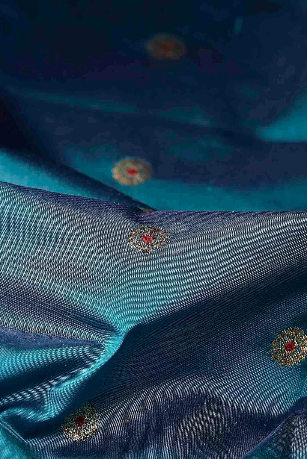 Blue Blended Bangalore Silk Saree
