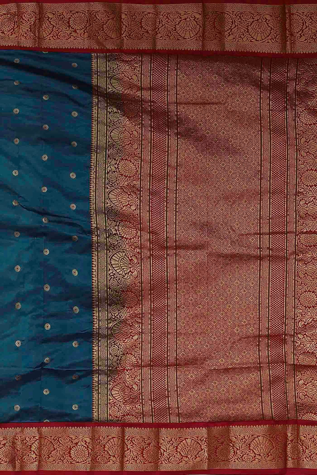 Blue Blended Bangalore Silk Saree