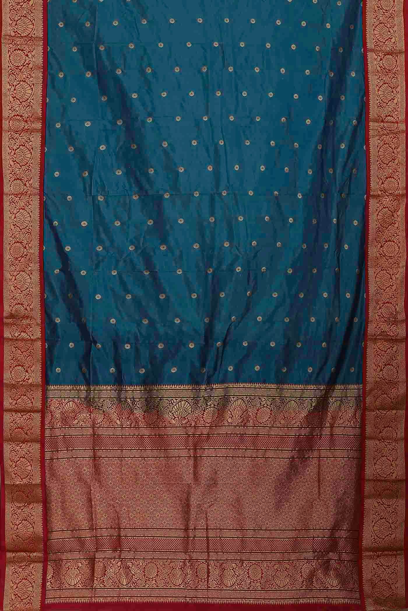 Blue Blended Bangalore Silk Saree