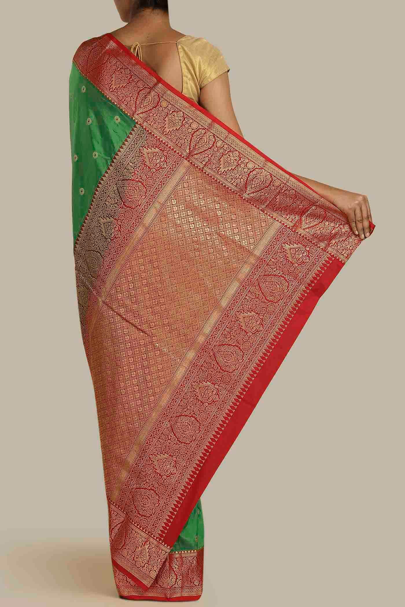Green Blended Bangalore Silk Saree