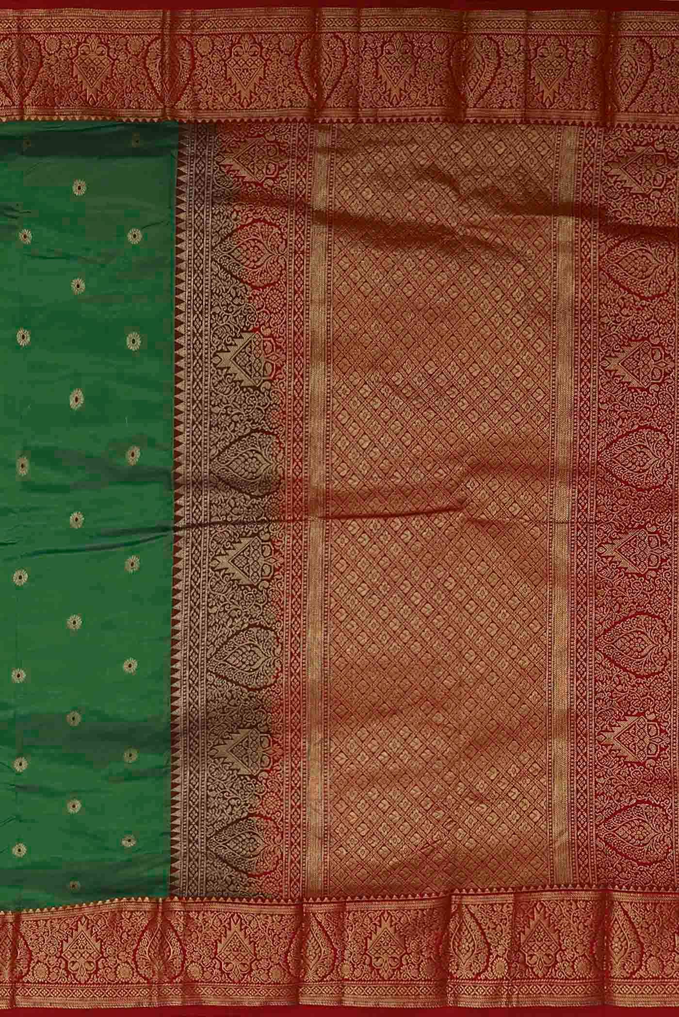 Green Blended Bangalore Silk Saree