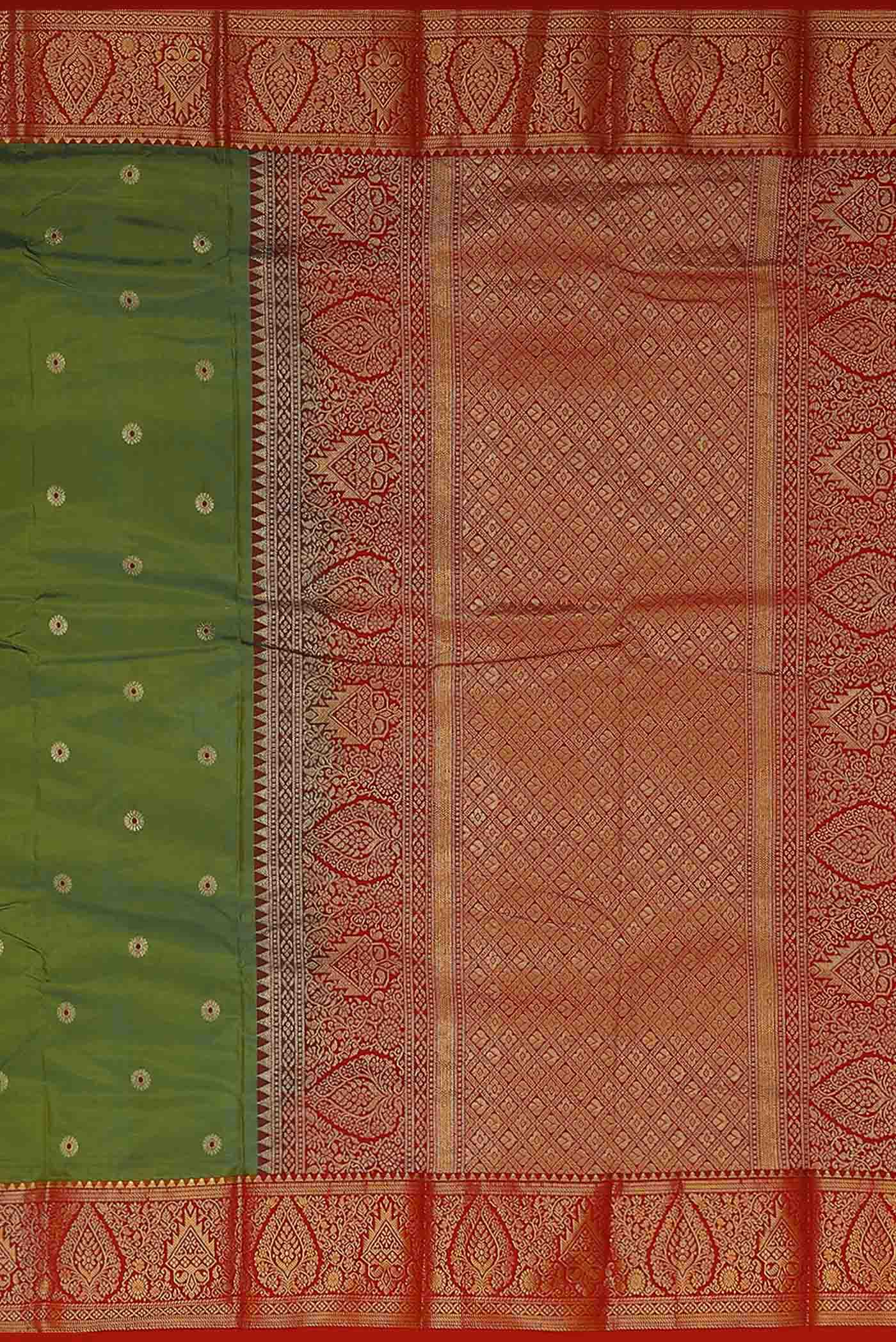 Green Blended Bangalore Silk Saree