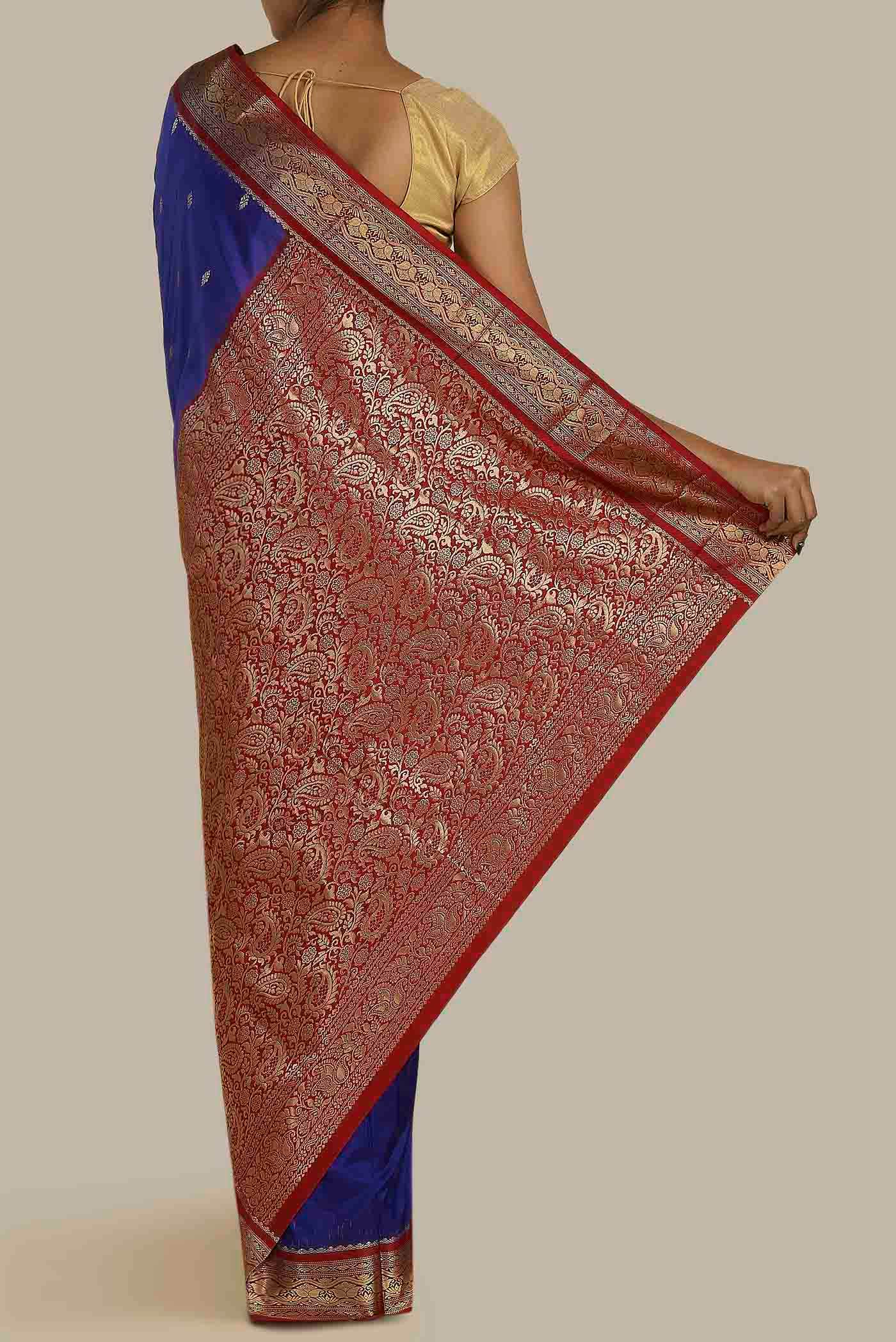 Blue Bangalore Silk Saree